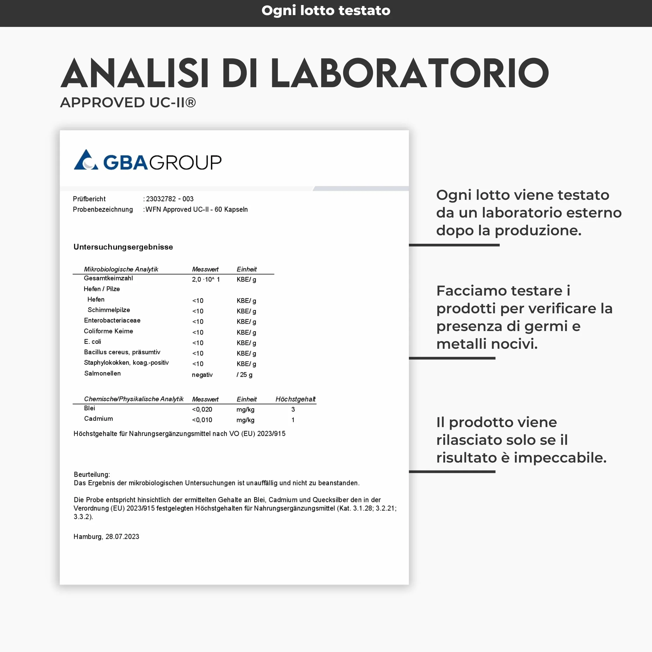UC-II Collagene tipo 2 non denaturato 60 capsule Complesso articolare con Vitamina C e Boswellia Serrata
