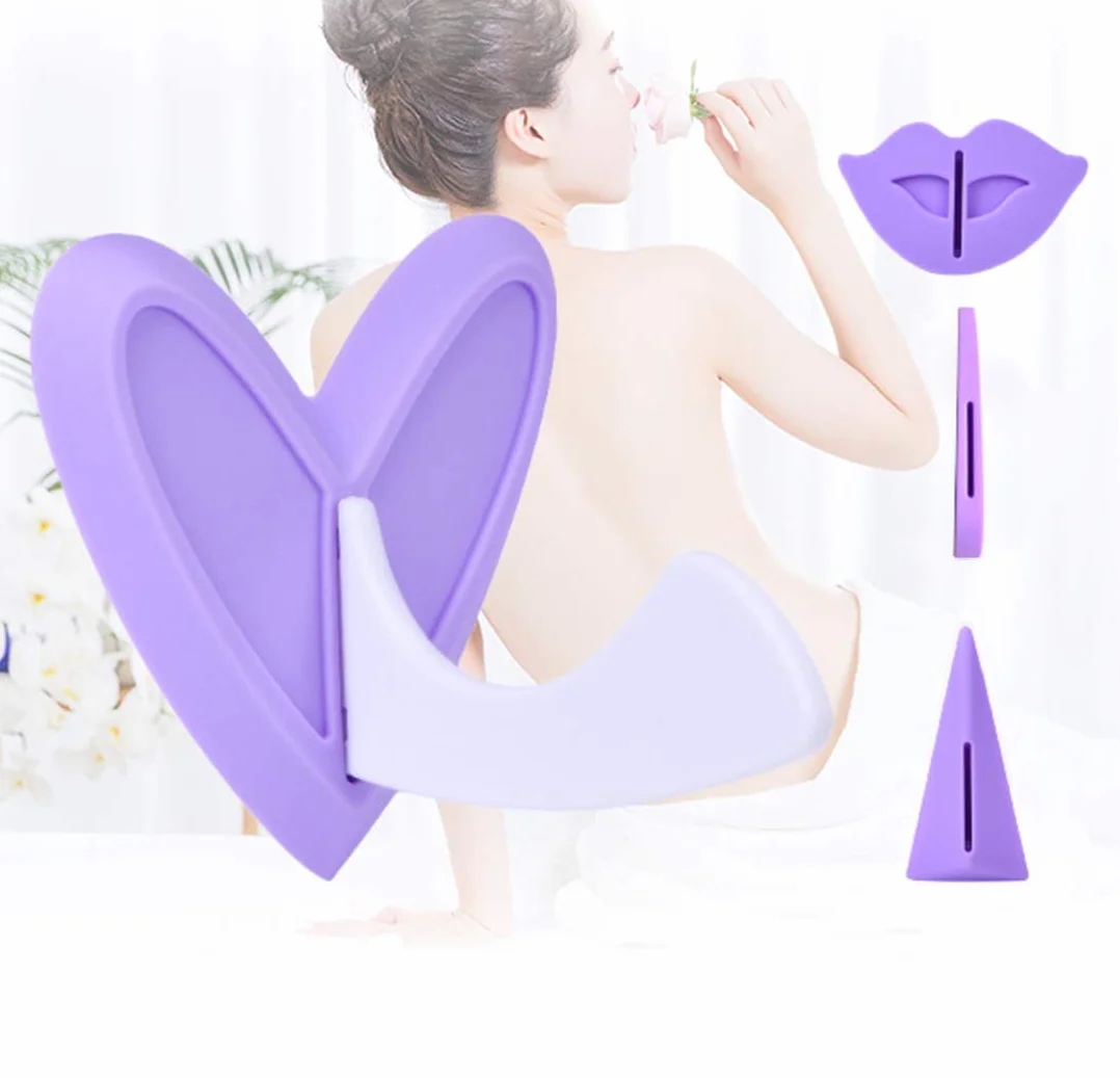 Rasoio da bikini donna stencil barba peli pubici strumenti styling shaper cuore dritto triangolo