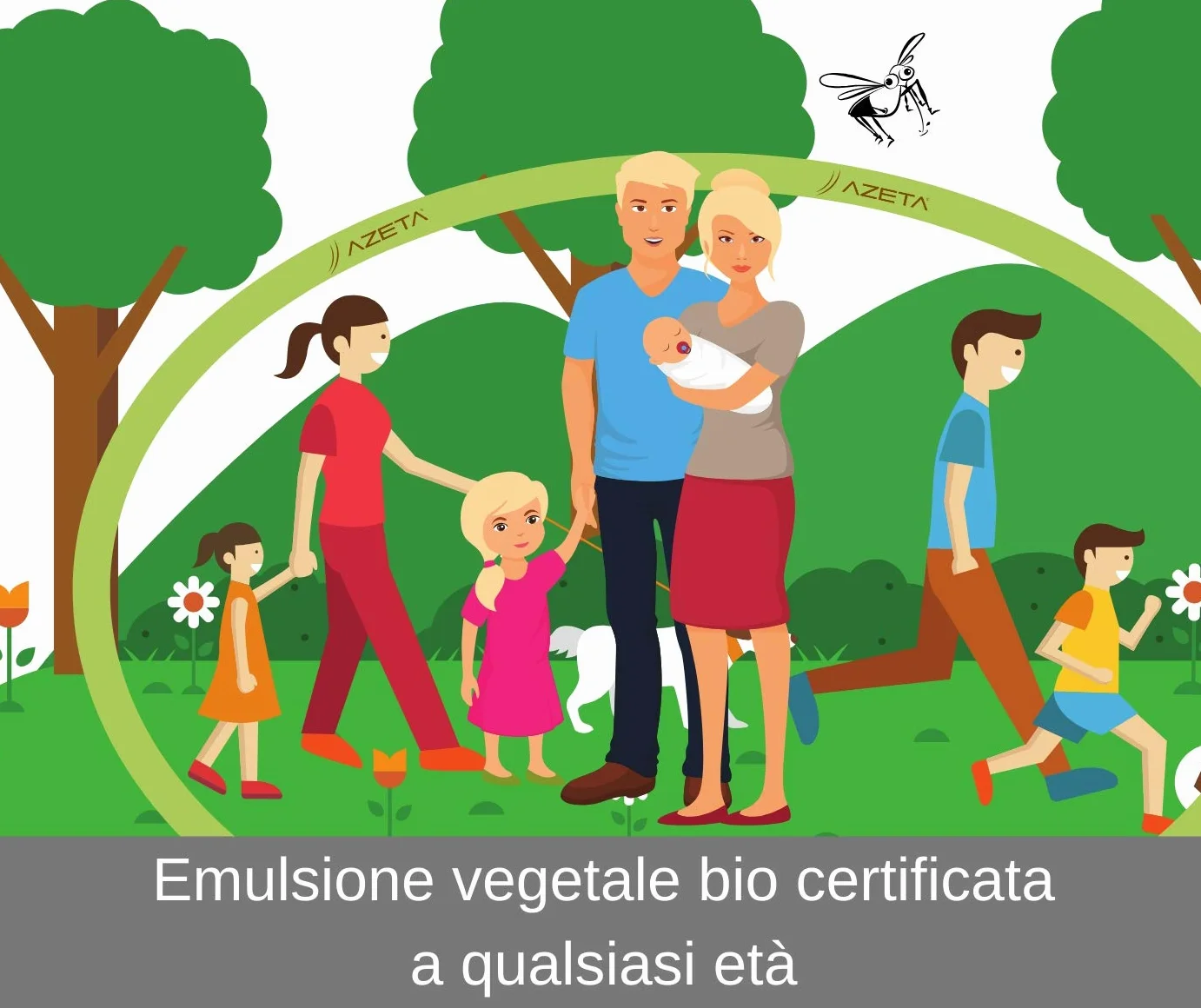 Lozione biologica protettiva per uso all'aperto a rapido assorbimento con oli essenziali di geranio e lavanda - AZETAbio - Linea Bimbi - 100 ml - Made in Italy
