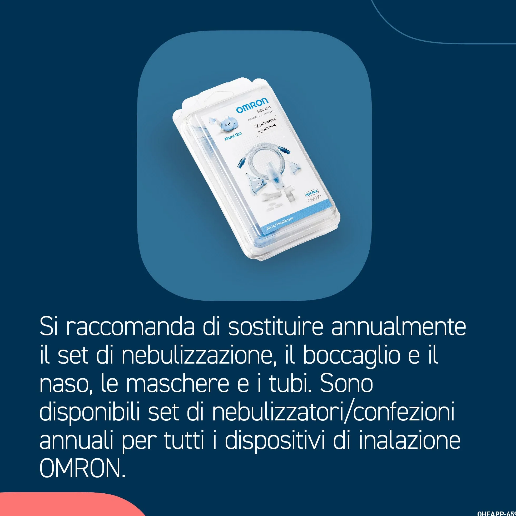 OMRON Nami Cat Aerosol – Aerosol bambini, compatta e potente