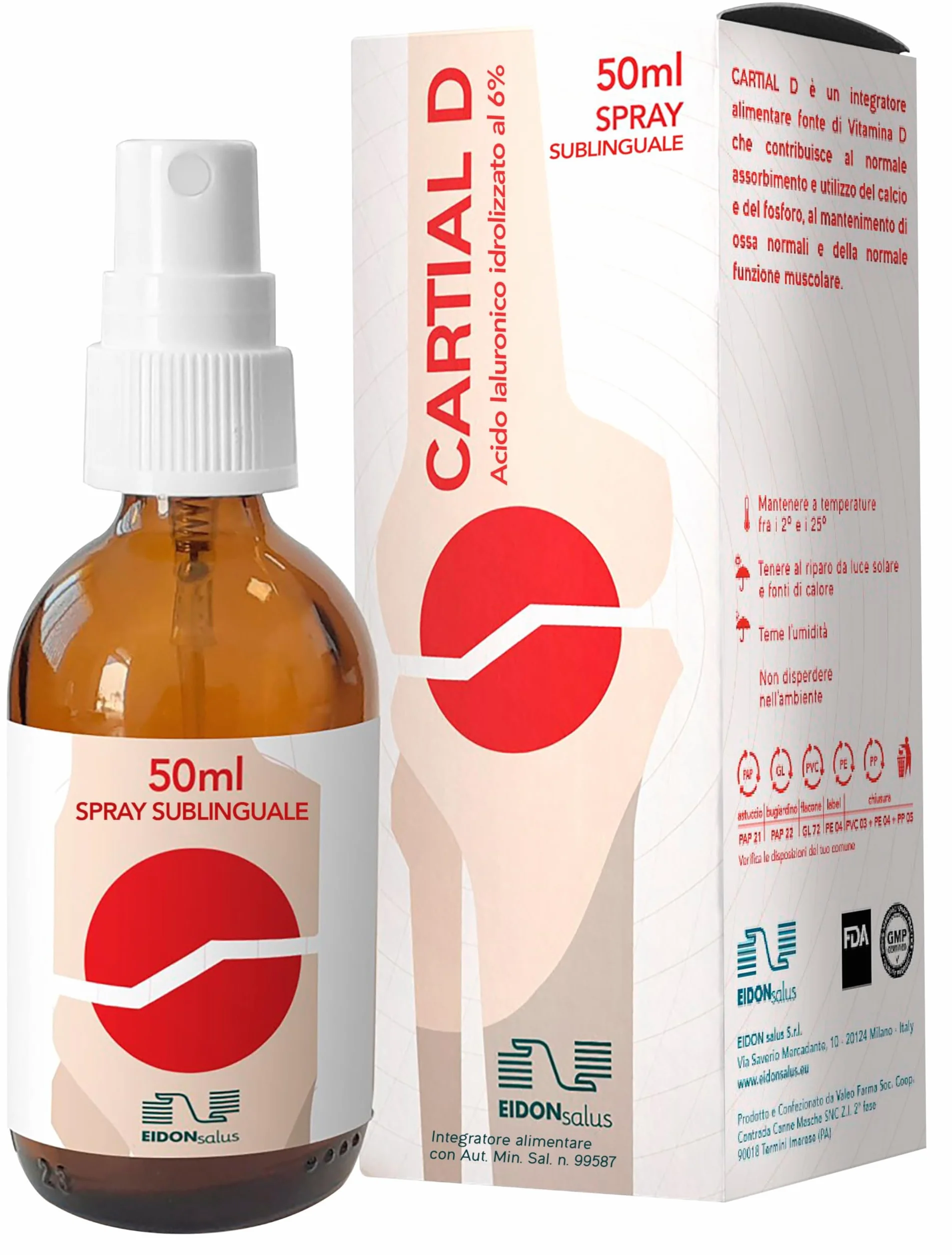 Acido Ialuronico Sublinguale con Vitamina D3 Integratore Liquido 50 ml Articolazioni Mobilità