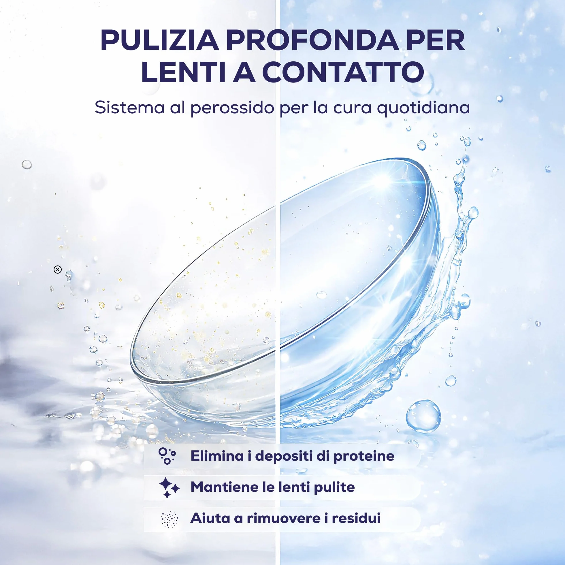 Soluzione al Perossido per Lenti a Contatto con Compresse Neutralizzanti e Portalenti Specializzato per Pulizia Profonda e Disinfezione, 2 x 350 ml