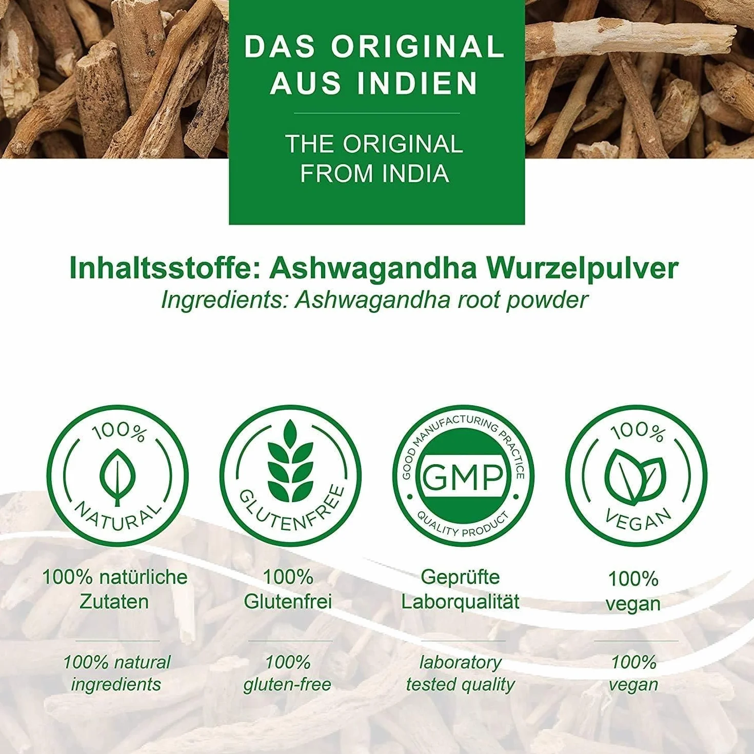 Ashwagandha capsule 1200mg - 100% polvere di radice - 60 giorni di fornitura - l'equilibrio, la qualità della vita e la pace interiore - dall'India - vegan e senza glutine - da MoriVeda - 120 pezzi