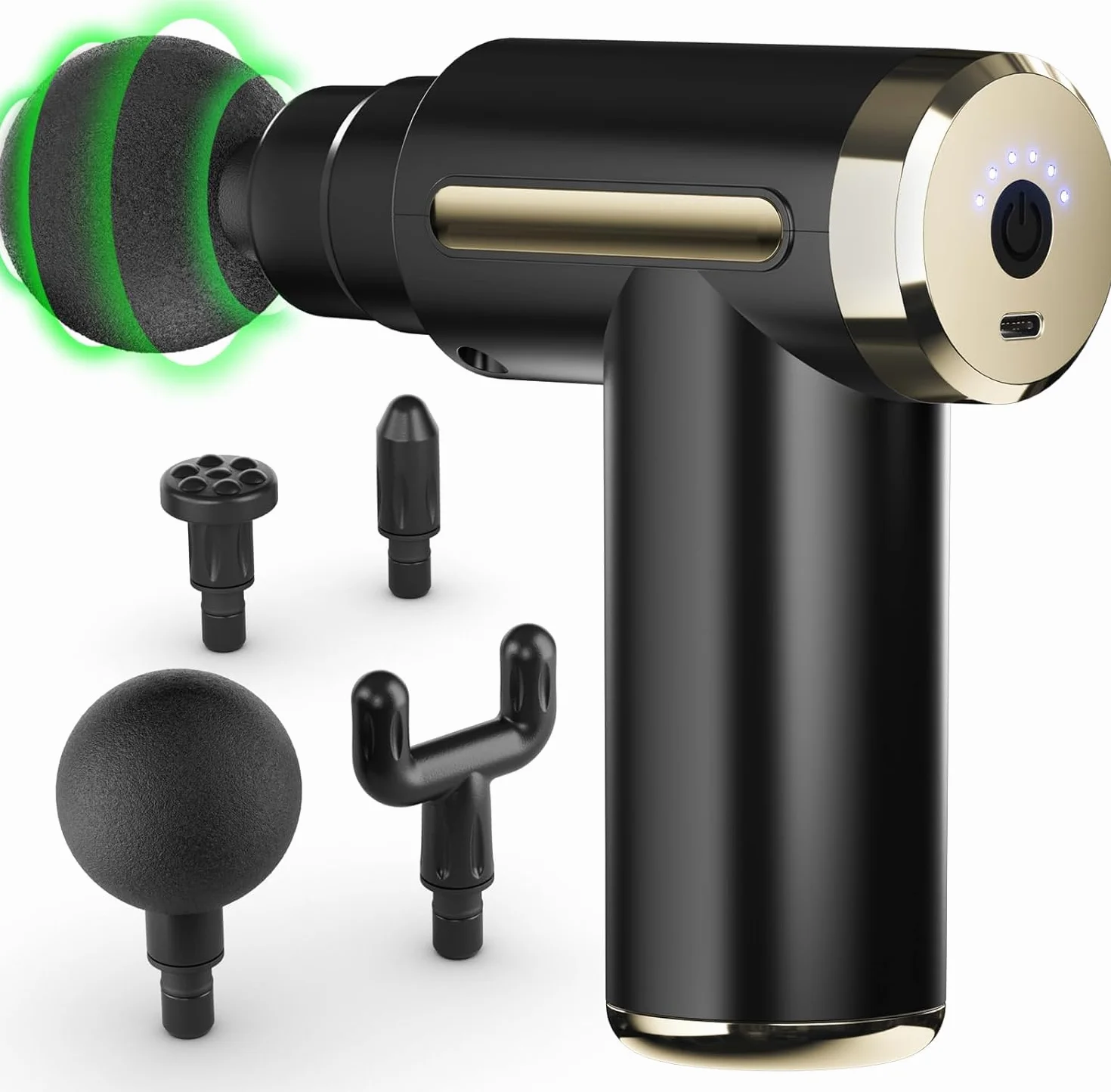 Pistola Massaggio Muscolare Mini Cotsoco Massaggiatore Muscolare Ultraleggera Regolazione a un Pulsante 6 Velocità Massaggiatore per Tessuti Profondi