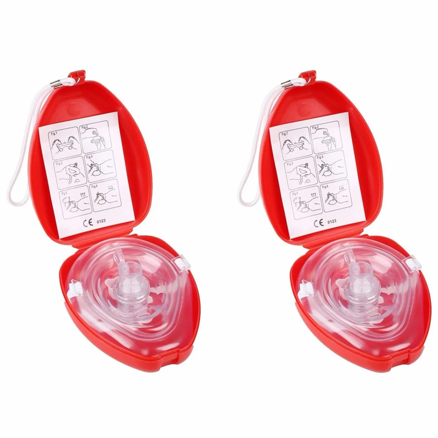 CPR Mask Resuscitator Pocket Mask maschera di rianimazione 2 pezzi