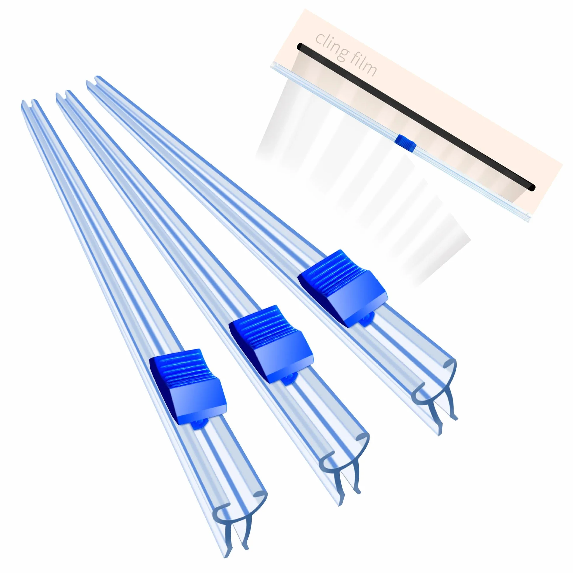 Pellicola Dispenser Fogli Alluminio Cling Film - 4 pezzi 33cm/38cm taglierina scorrevole Carta Stagnola/Alluminio Film, Riutilizzabile Per La Conservazione Della Cucina, Taglia Pellicola