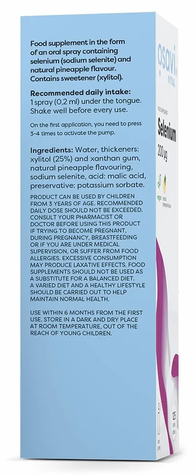 Selenium Oral Spray, 200mcg (Pineapple) - 25 ml.