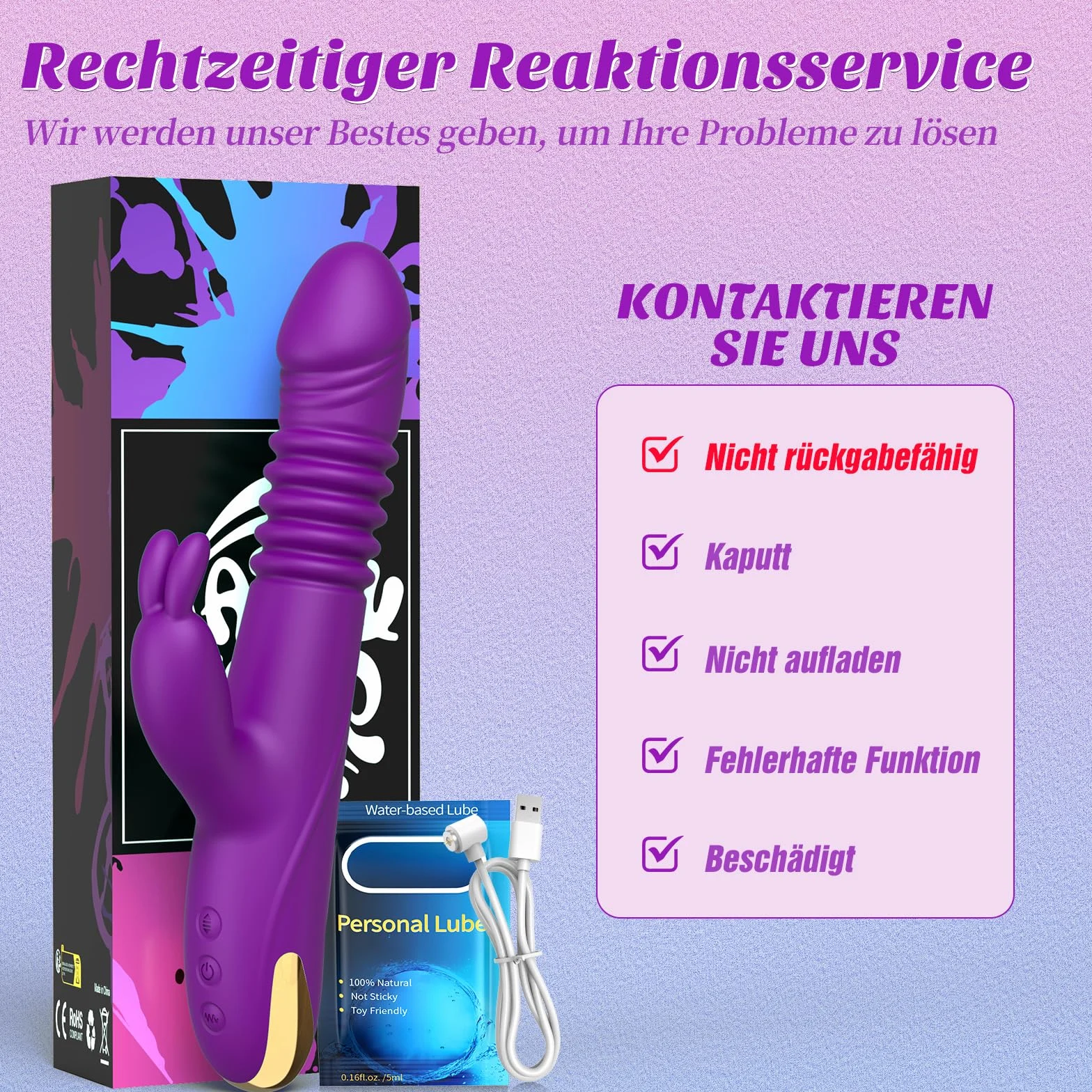 Giocattoli sessuali per donne Dildo Vibratore Funzione Spinta - Set di vibratori per coppie Giocattoli sessuali Punto G Rabbit Vibratori Vibrazione per donne con App