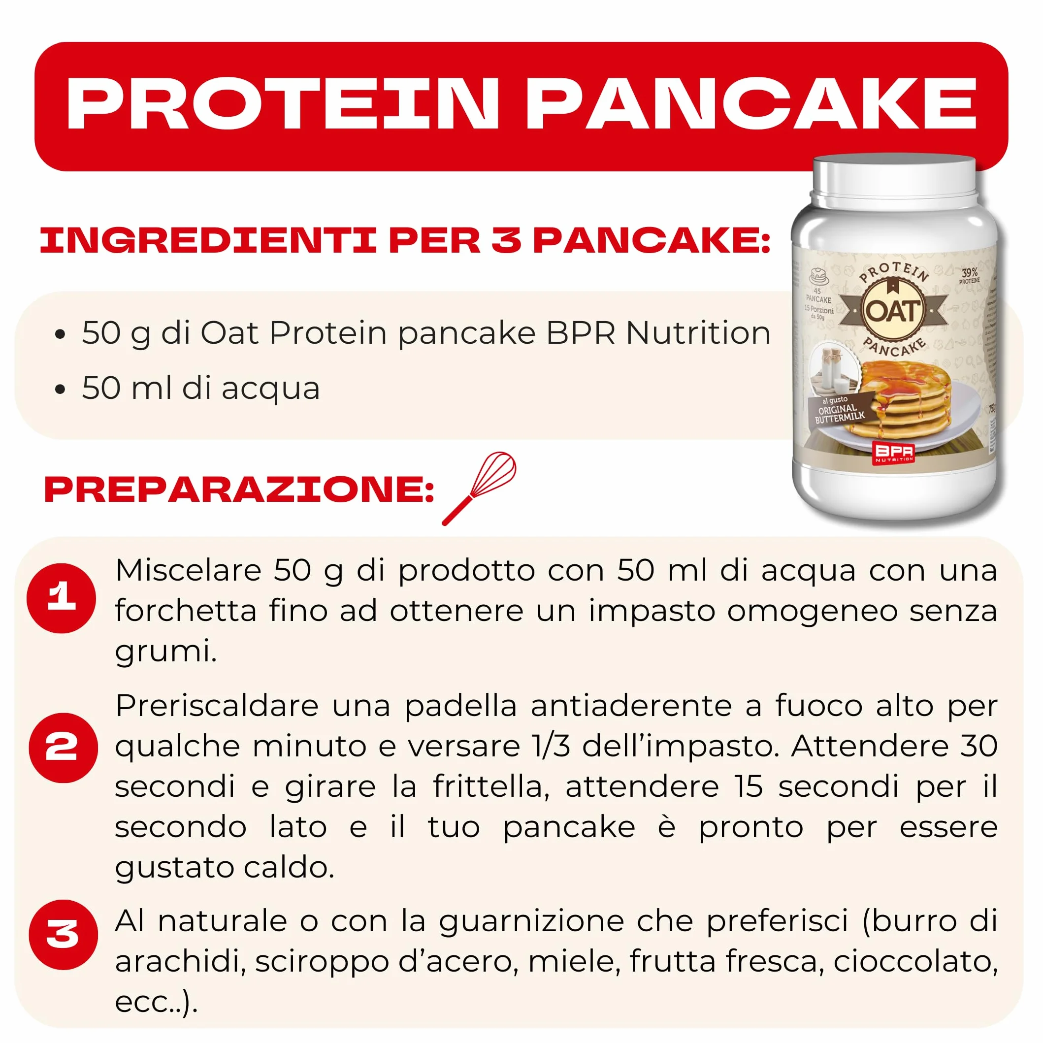 BPR Nutrition Oat Protein Pancake Original - 750 g
