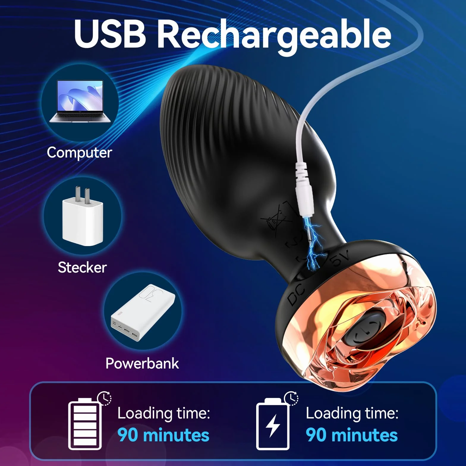 Plug Anale-dilatatore Donna Sexytoysys Uomo Sex Toys Coppia Vibratoreper Uomo Professionale Dildo Anale Vibratore Toys Sessuali per Uomini Anello Vibrante per il pene con 10 Modalità, A26020301