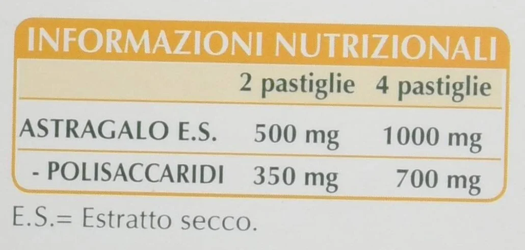 Dr Giorgini Integratore Alimentare Astragalo Estratto Titolato 70% Polisaccaridi Pastiglie 30 g