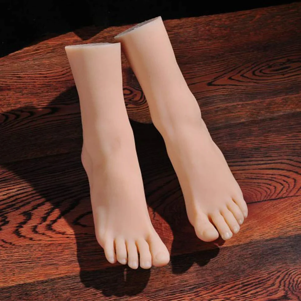 Mannequin Piede, Silicone Piedi Modello Modello di Piede in Silicone Color Carne, Struttura Trasparente 36A Bellissima Forma del Piede, Vera Copia del Piede Femminile visiva.