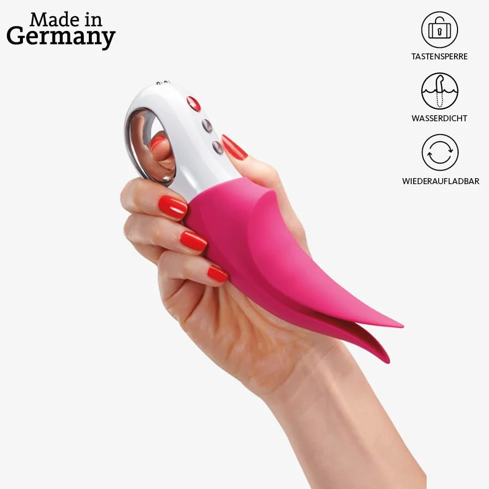Fun Factory VOLTA - Vibratore esterno per lei con punte flessibili, Vibratori clitoride, Silicone, Rosa