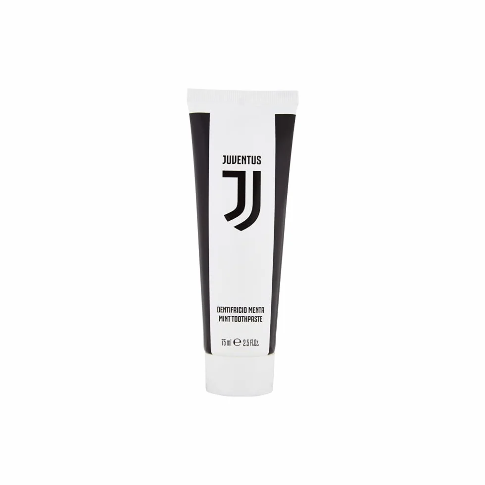 Naturaverde | Kids - Football Team - Juventus Oral Care Kit, Spazzolino da Denti Manuale con Setole Medie, Dentifricio alla Menta da 75ml, Bicchierino con Logo e Astuccio con Logo