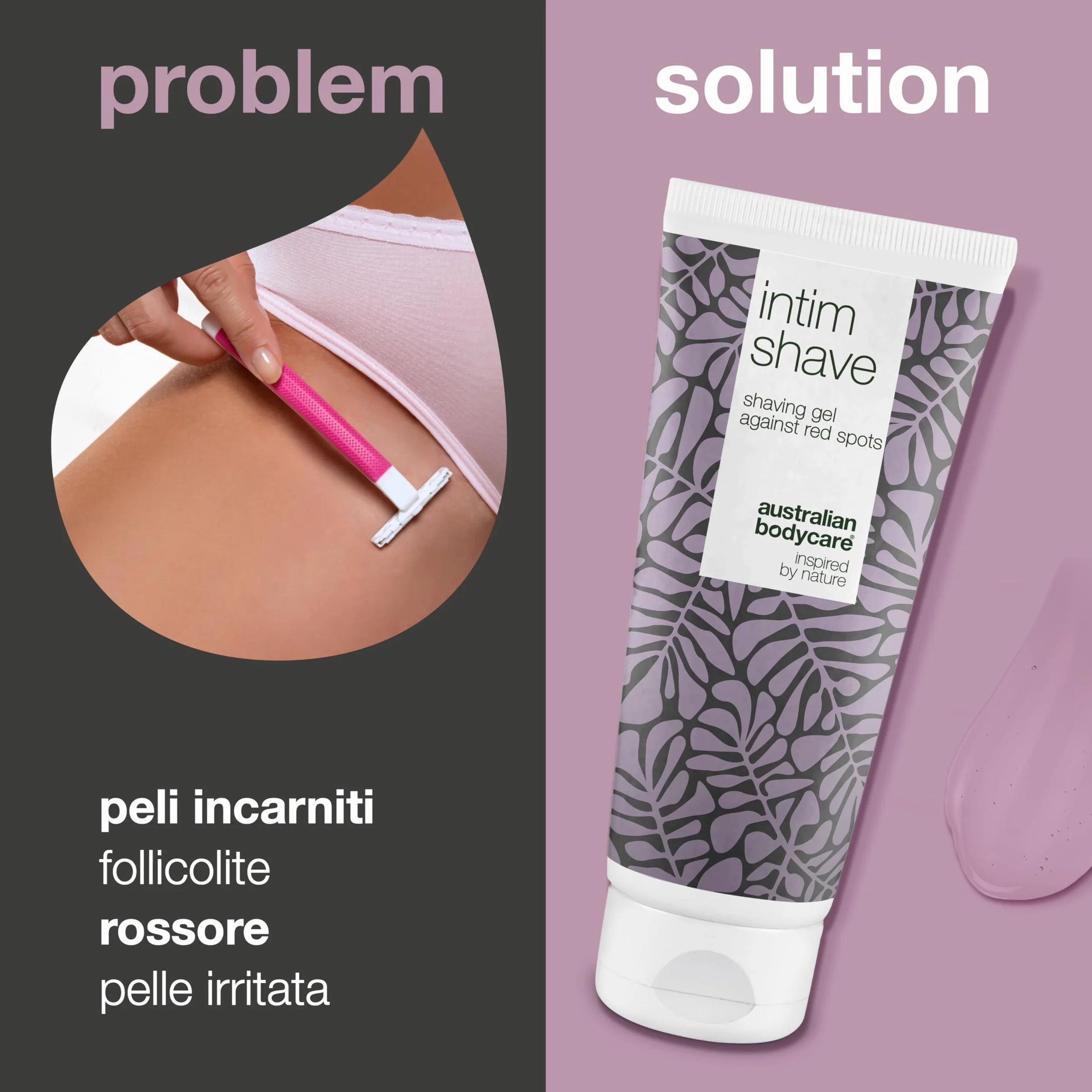 Australian Bodycare Intim Shave 200ml Crema depilazione intima tea tree oil peli incarniti irritazioni rasoio Gel rasatura inguinale bikini