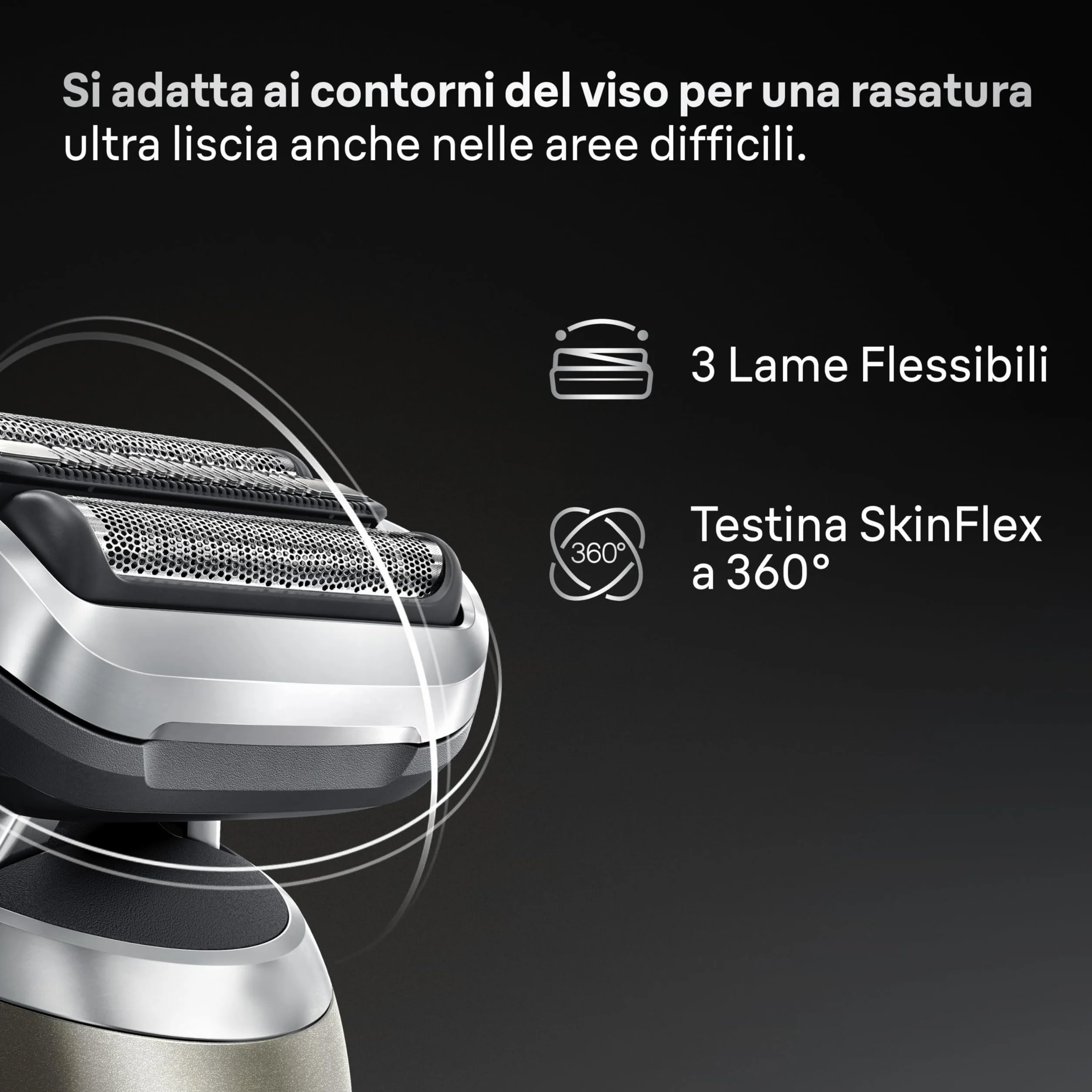 Braun Serie 7 Rasoio Elettrico Barba Wet&Dry 60 Min Smartcare 4in1 Impermeabile 72-C7200cc