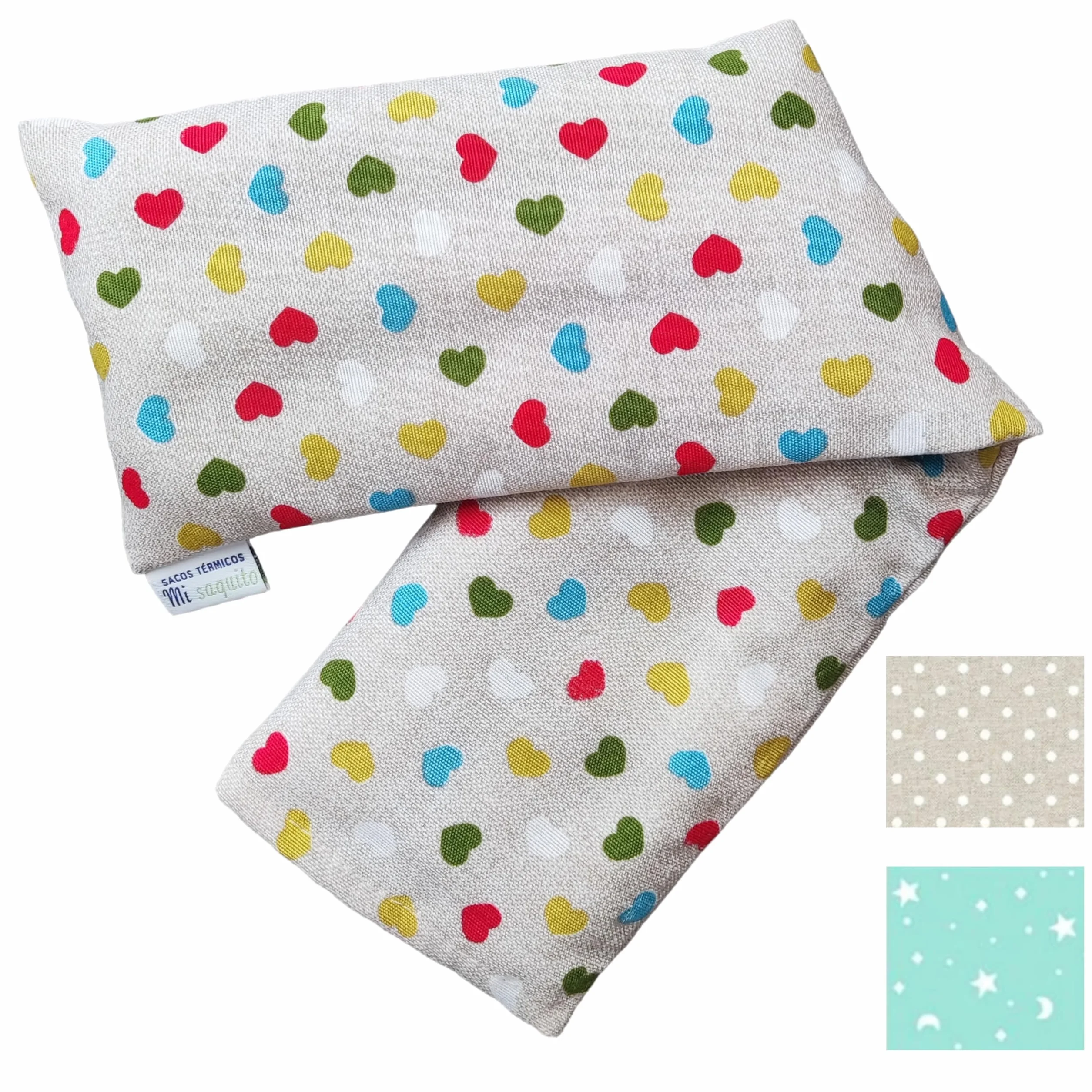 Sacco di semi per microonde 45 x 14 cm con custodia lavabile, sacchetto termico cervicale con lavanda, sacchetto termico e freddo–sacco termico cervicale