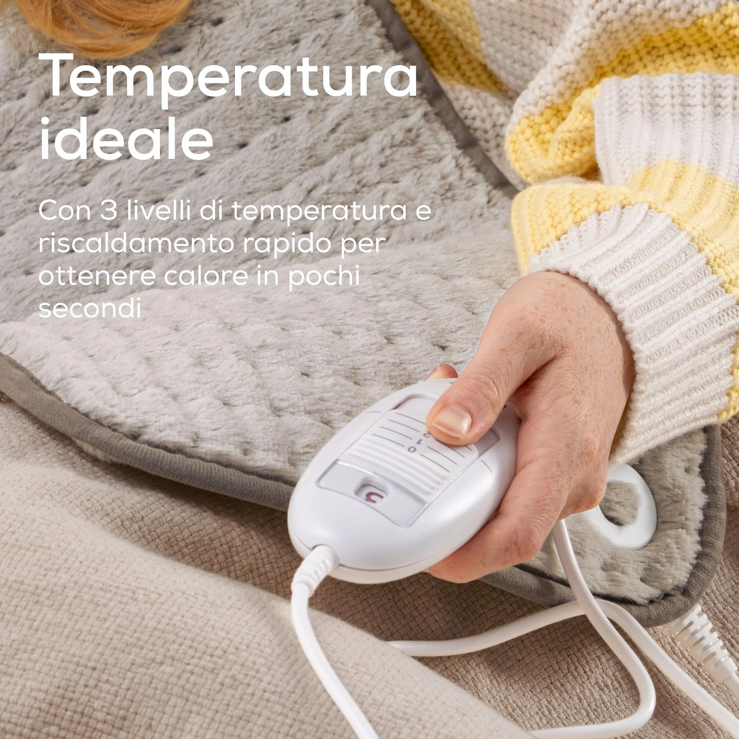 Beurer HK 123 Nordic termoforo XXL, ultramorbido e traspirante, 3 livelli di temperatura, riscaldamento rapido, spegnimento automatico, lavabile in lavatrice a 30°C, 60 x 30 cm, prodotto in Europa