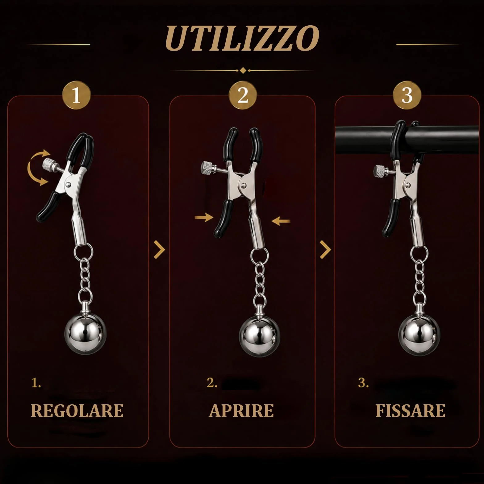 Pinze per Capezzoli Donna Morsetti per Capezzoli Regolabili Stimolatore Clitoride Femminile Labia Clip BDSM Giocattoli Sessuali per Uomini e Donne SM Bondage