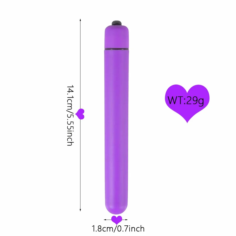 Vibratori proiettile 14cm Vibratore sessuale per donna mini Stimolatore punto G, vibranti Massaggiatore Portatile con 10 Modalità di Massaggio, Vibratori Classici Erotico Sex Toy