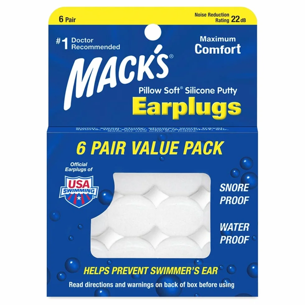 Mack's Tappi per le orecchie in morbido silicone per cuscini