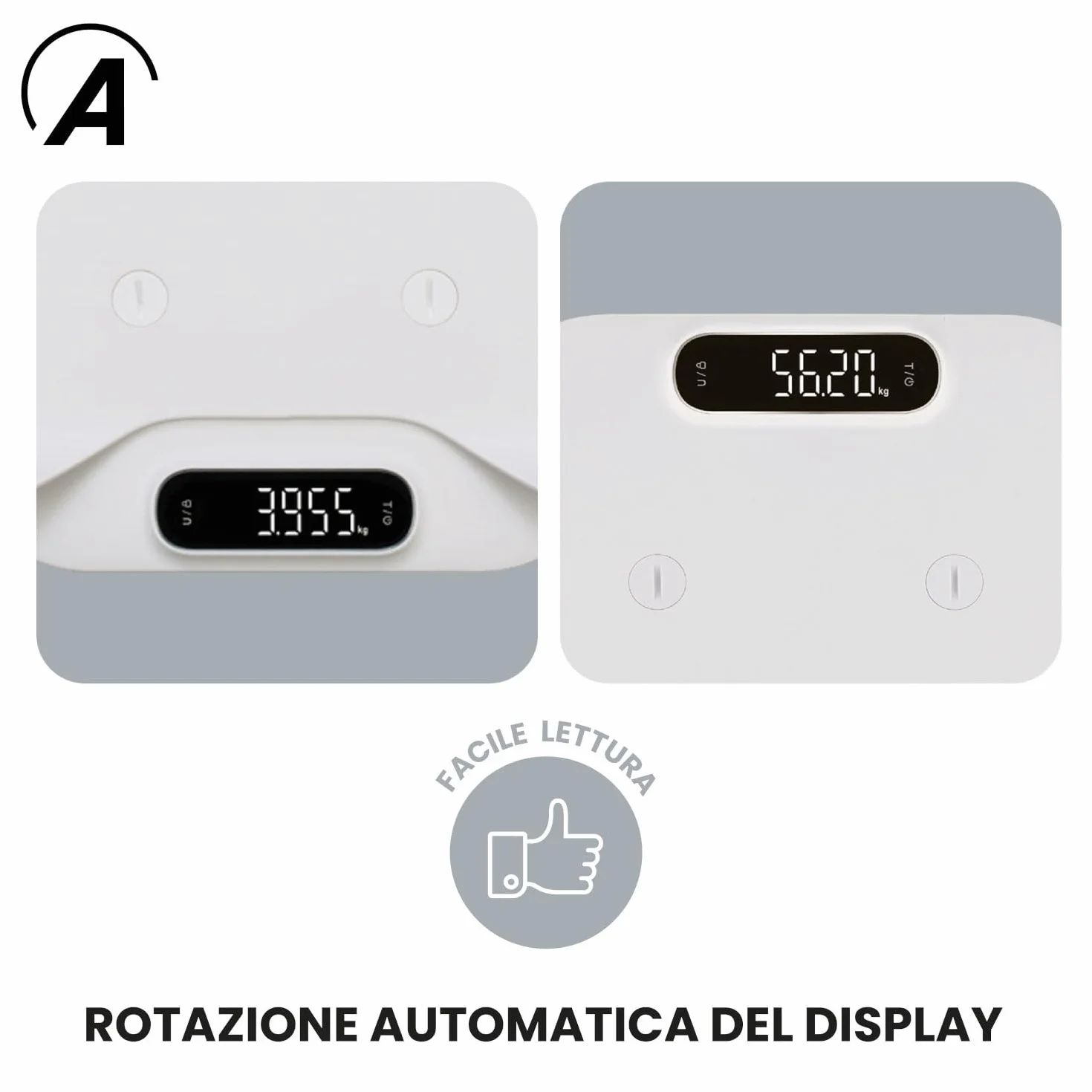 Ardes GROWY Bilancia Digitale Multifunzione per Neonati, Bambini, Adulti e Animali con Vassoio Rimovibile, Alta Precisione e Schermo LCD
