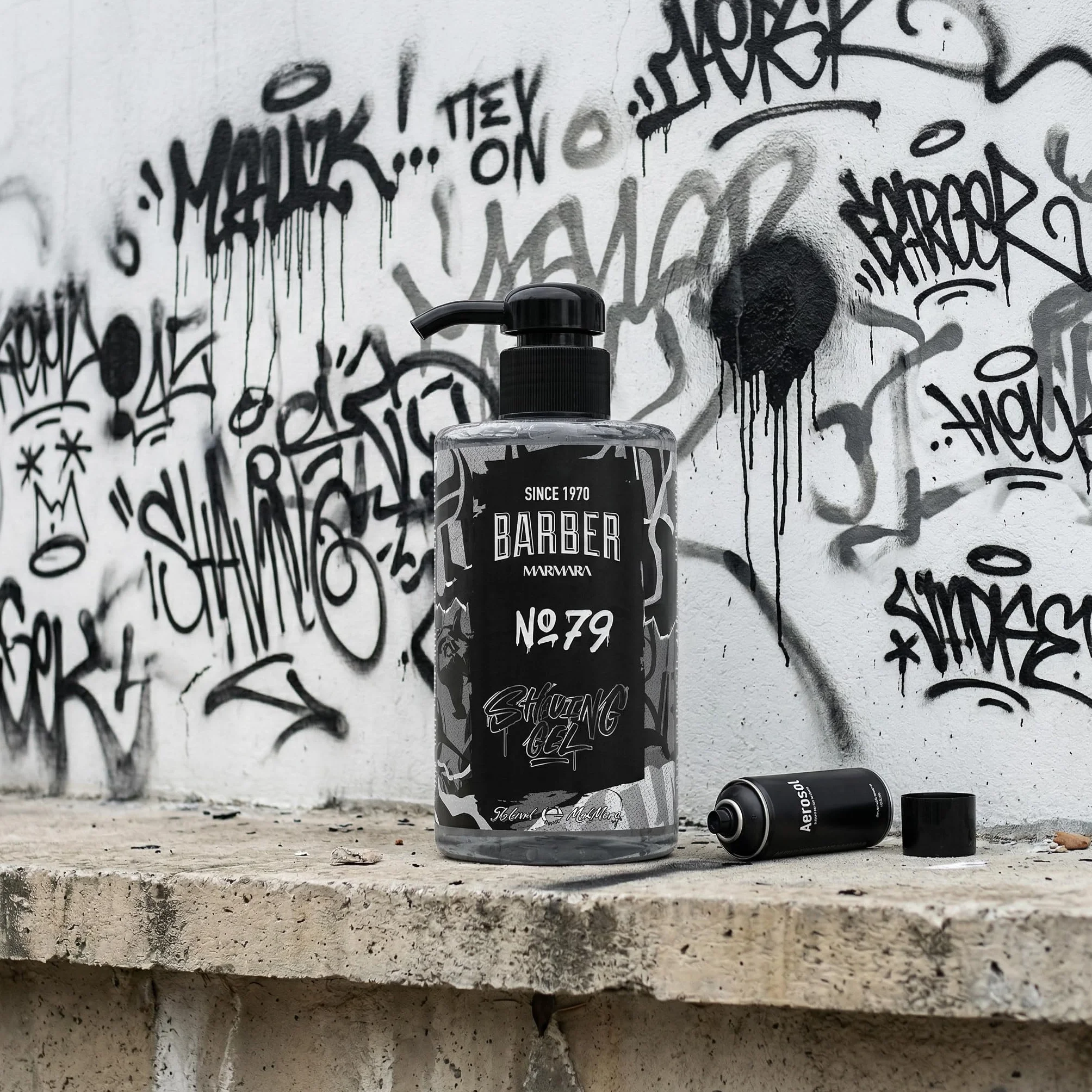 Barber Marmara Gel da Barba No. 79 Trasparente 500ml Senza Schiuma con Dispenser
