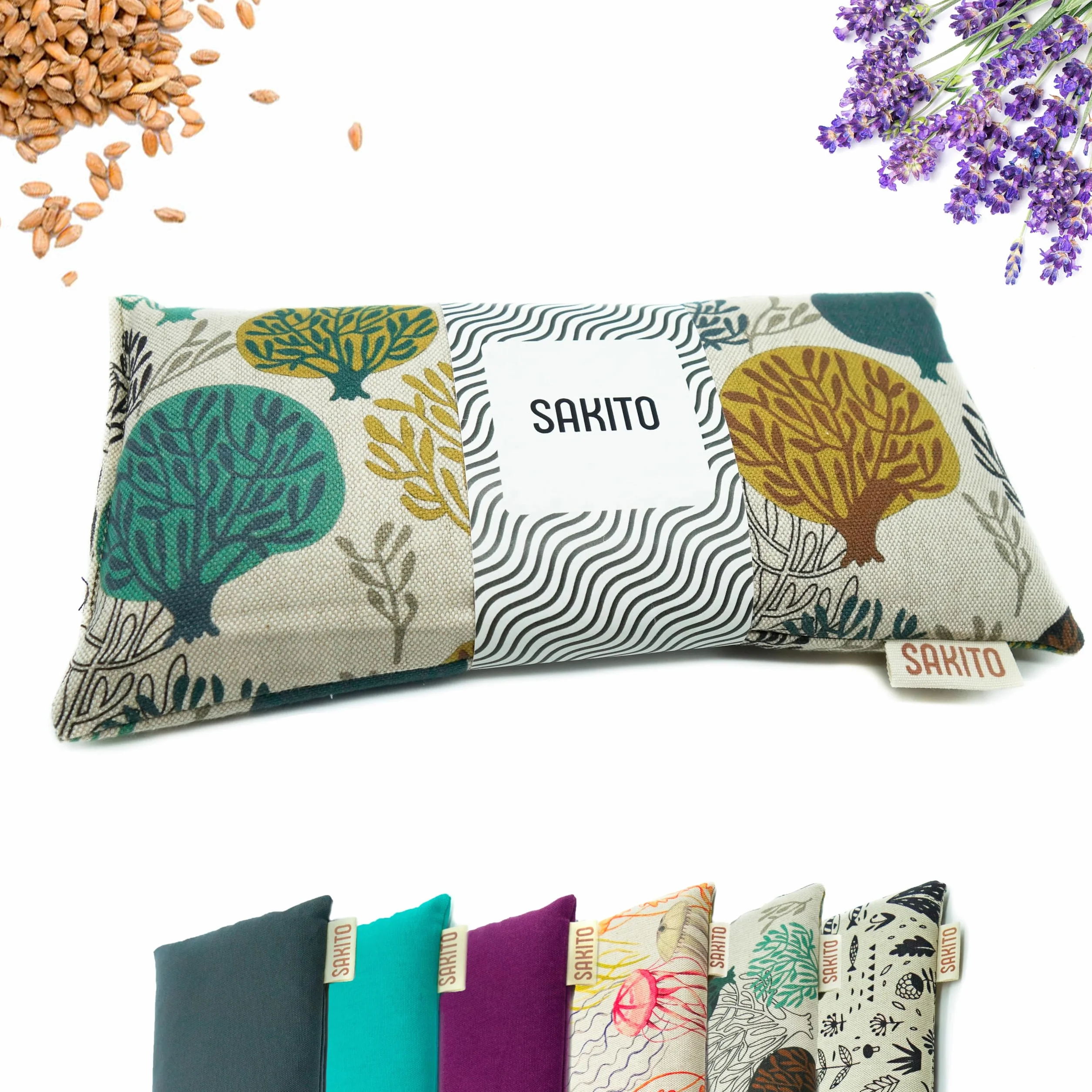 Cuscino Termico Microonde (25x12 cm) - Cuscino Riscaldabile Naturale per Dolori Mestruali - Utilizzo Caldo o Freddo - Elevata Ritenzione del Calore - Tessuto di Qualità - Profumo di Lavanda