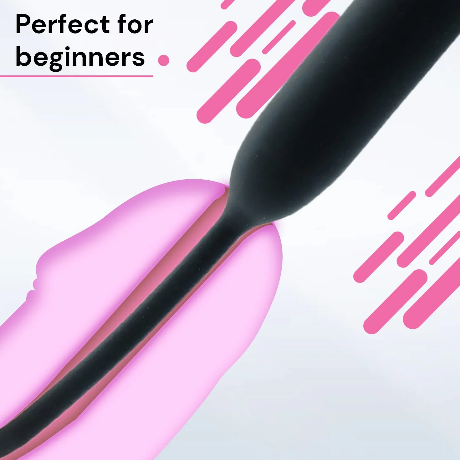 FOPS Vibratore Uretrale per Uomo Sonde Uretrali Dilatatore Uretra in Silicone Elettrico Pene Plug Giocattolo Sessuale Stimolatore Uretrale Lunghezza 26cm Diametro 0.7cm N16-66
