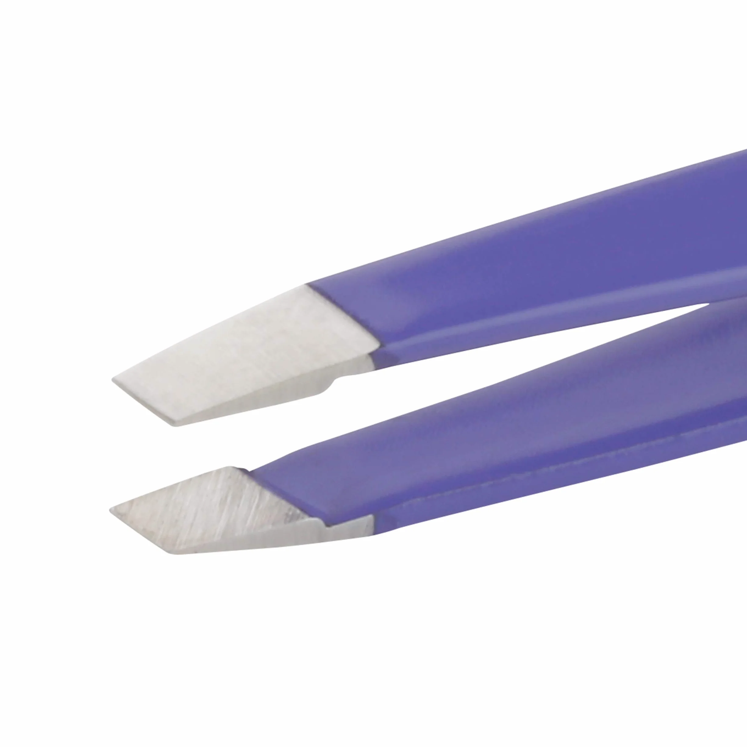 TWEEZERMAN Mini pinzetta (punte di precisione inclinate affilate a mano, qualità professionale, ergonomica, per sopracciglia, acciaio inox)
