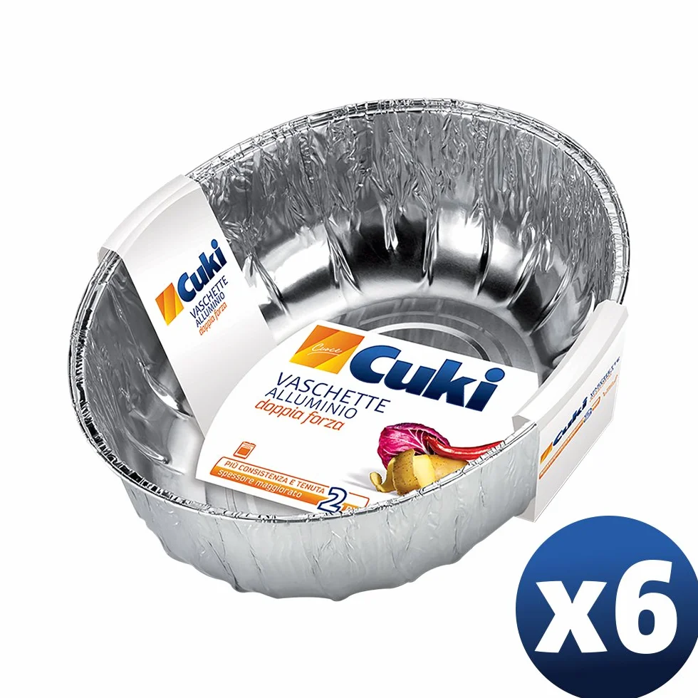Cuki Vaschette Alluminio Doppia Forza Pollo Arrosto 12 sztuk Multipack