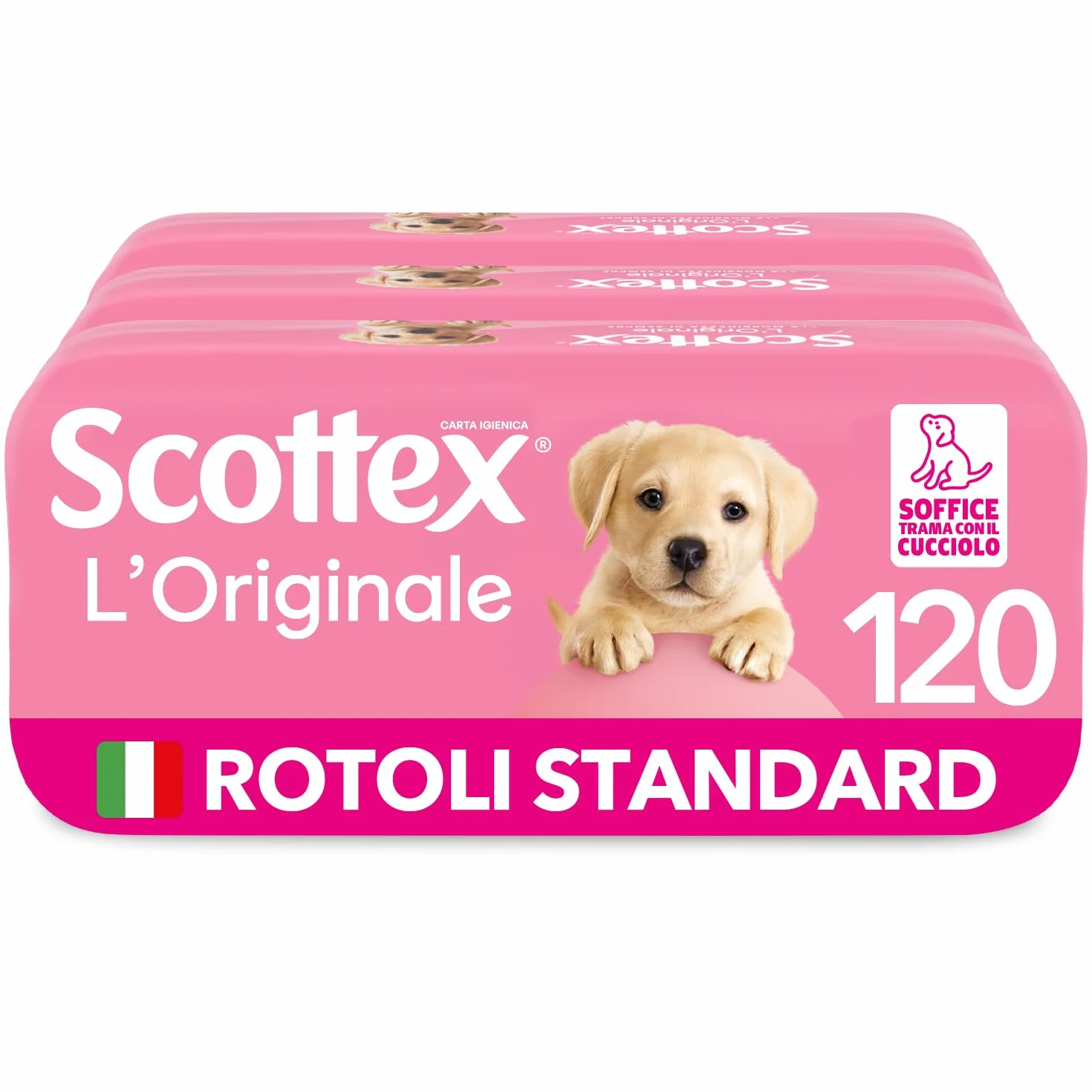 Scottex L'Originale Carta Igienica Morbida e Assorbente 120 Rotoli