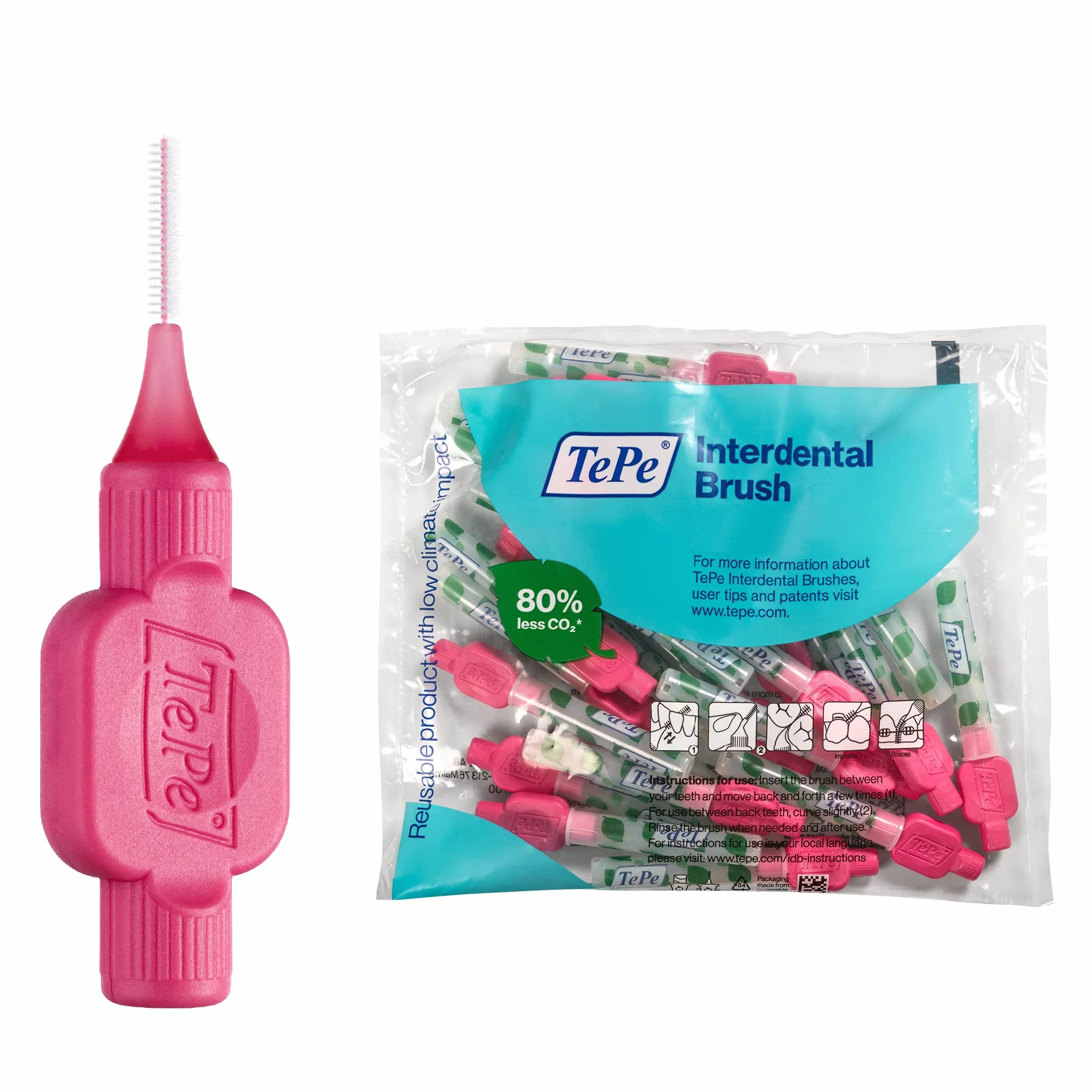 TePe Original Spazzolino Interdentale 0,4 mm 25 Pezzi Rosa