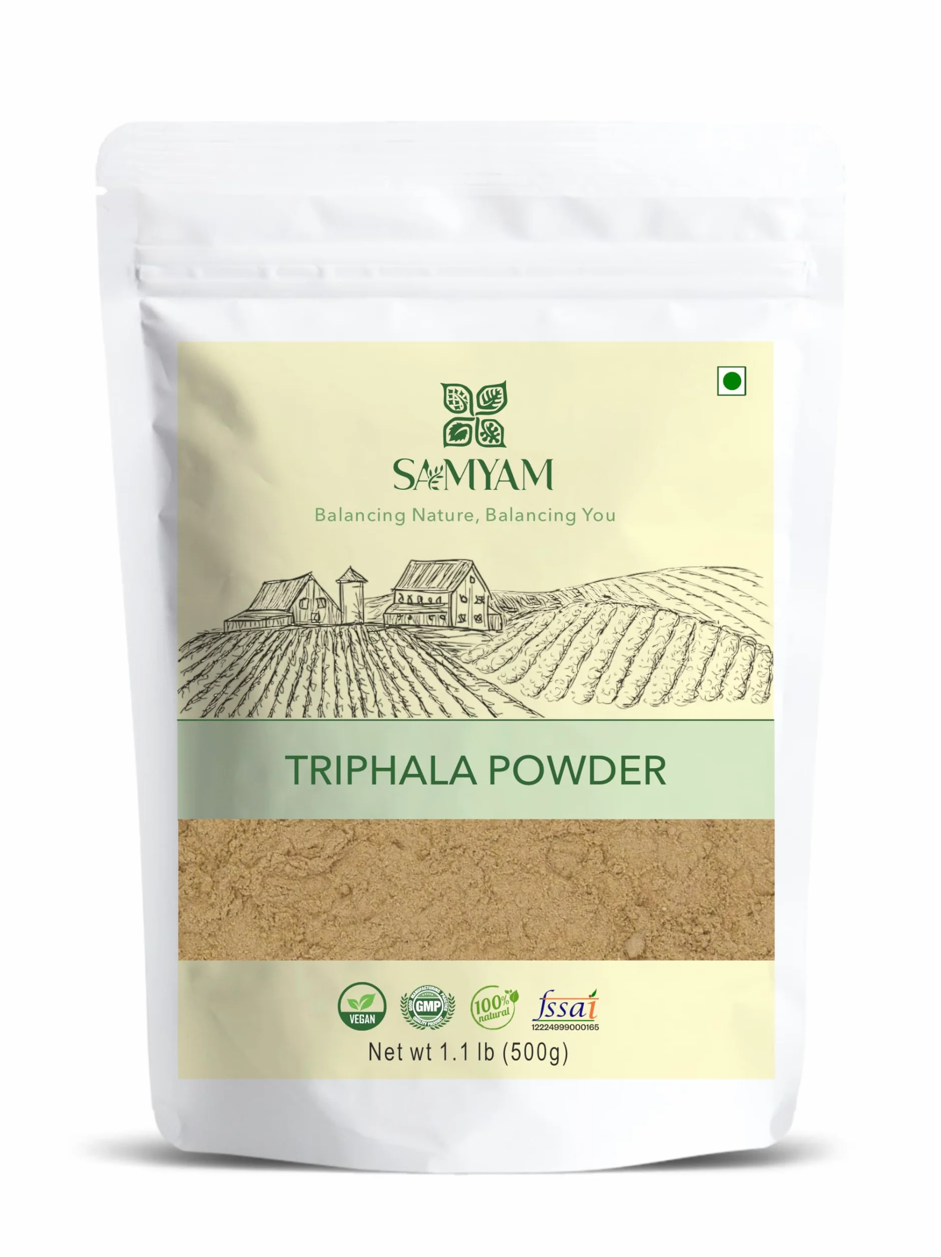 Samyam Triphala Powder, confezione da 500 g | per la digestione e la salute dell'intestino