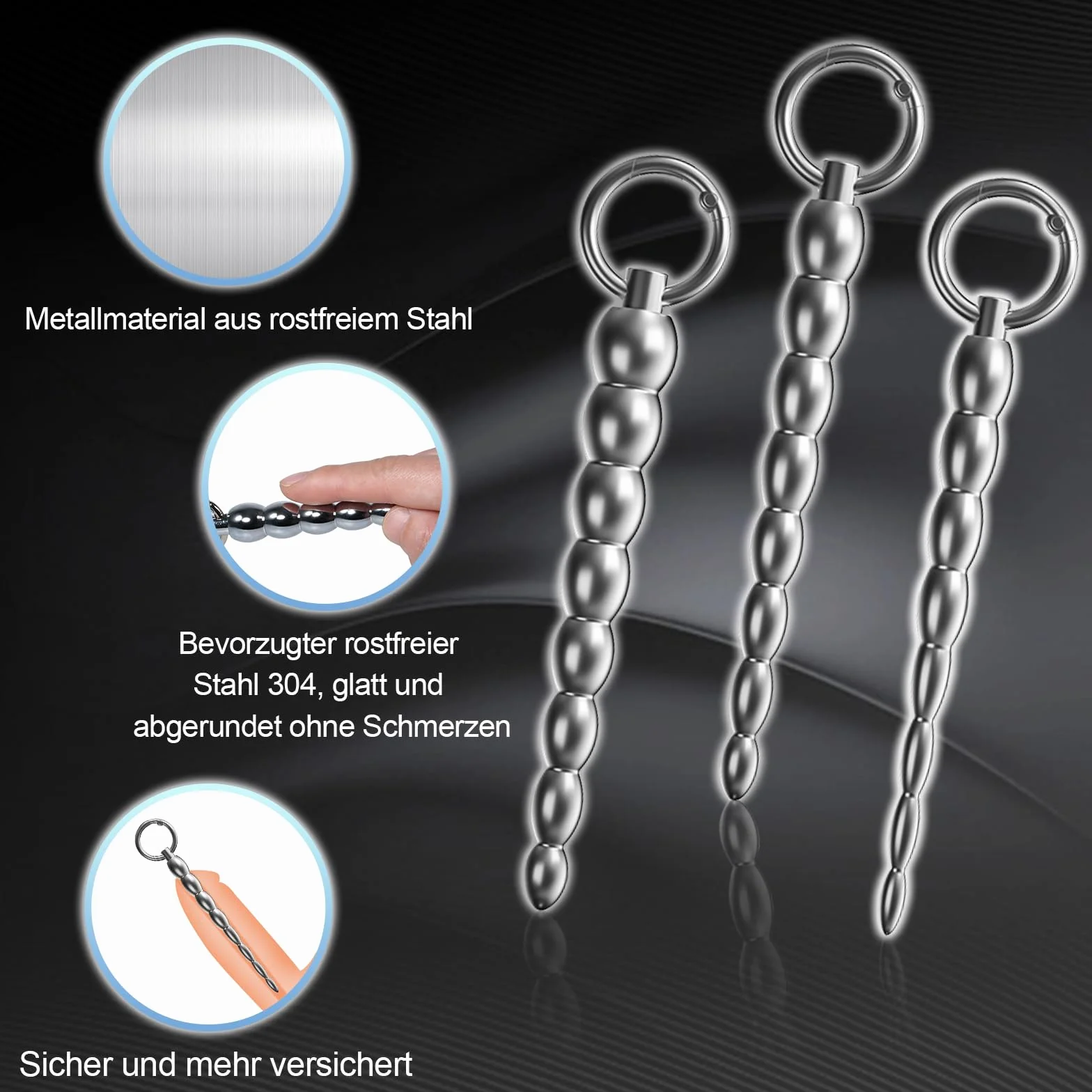 Dilatatori Uretrali Per Gli Uomini In Acciaio Inox Kit Maschile Nuovi Sextoys, Spina Del Pene Con Anello Catetere Butt Plug Estrema Giocattoli Del Sesso Per Le Coppie (S)