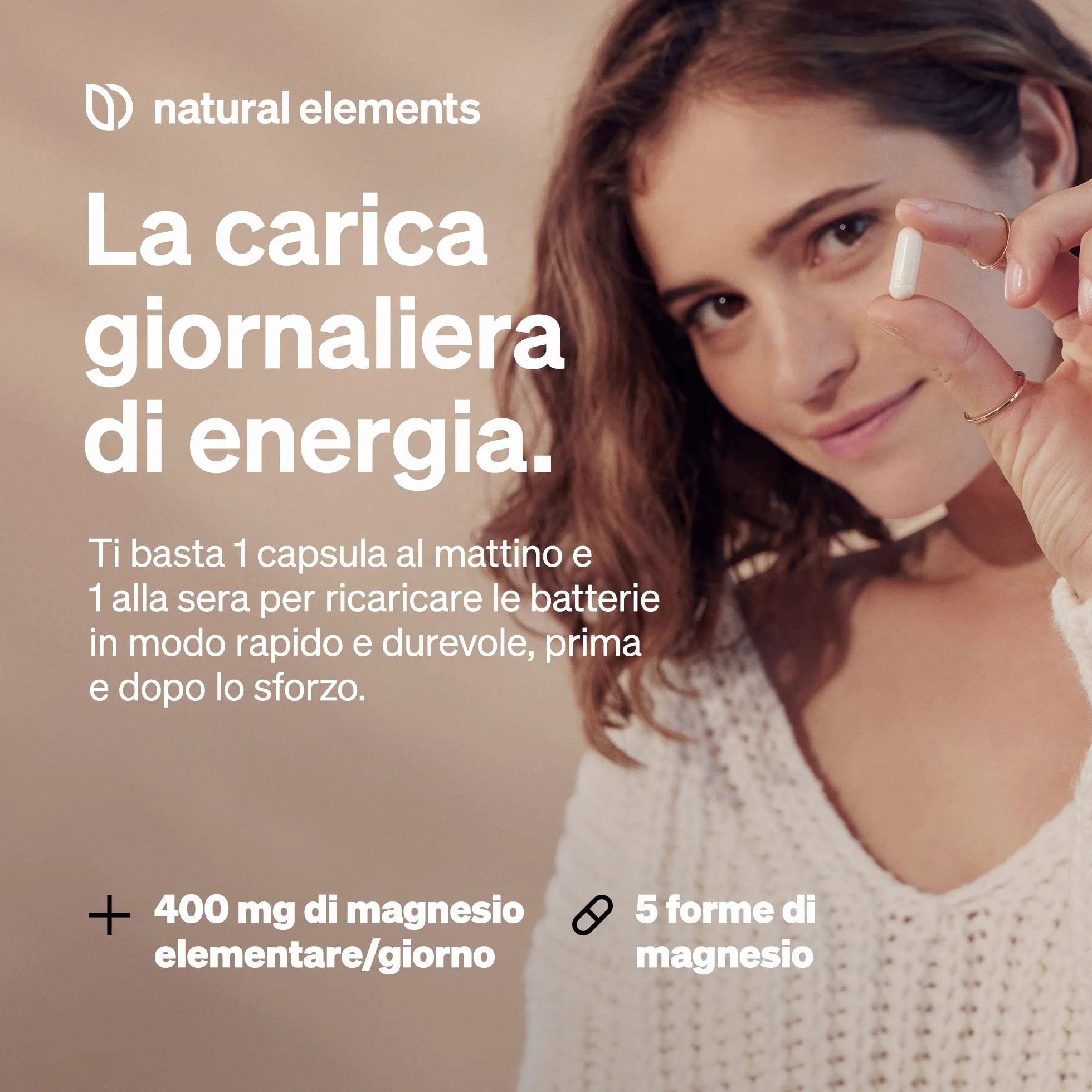 Magnesio Completo – qualità premium: a base di 5 composti di alta qualità – 400 mg di magnesio elementare per dose giornaliera – testato in laboratorio, vegano, ad alto dosaggio