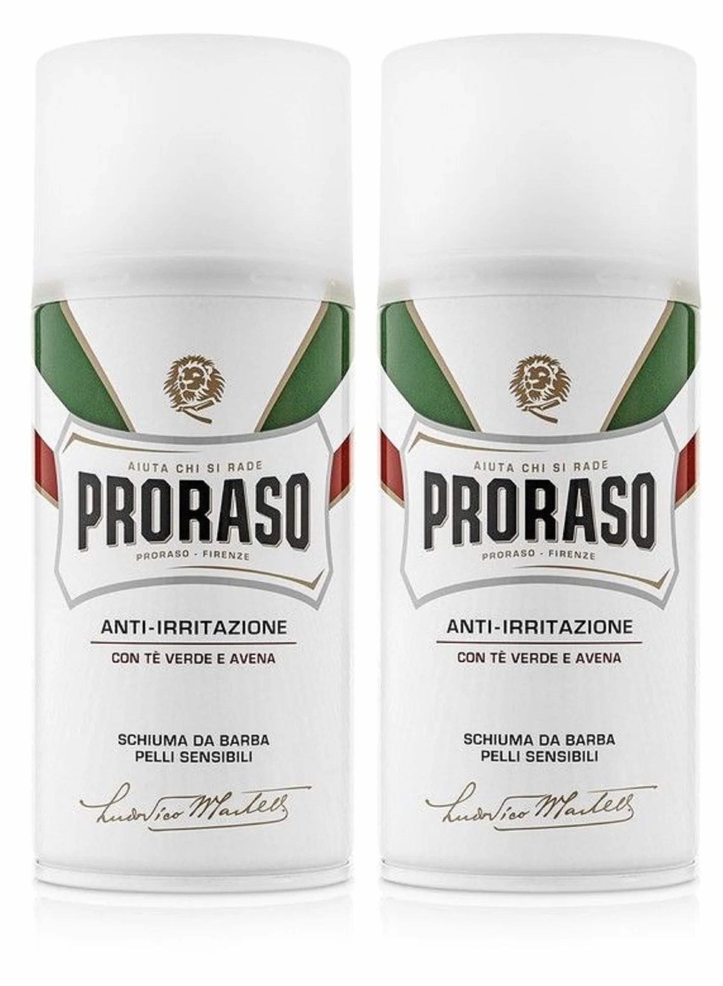 Proraso Schiuma da barba bianca, 300 ml, confezione da 2