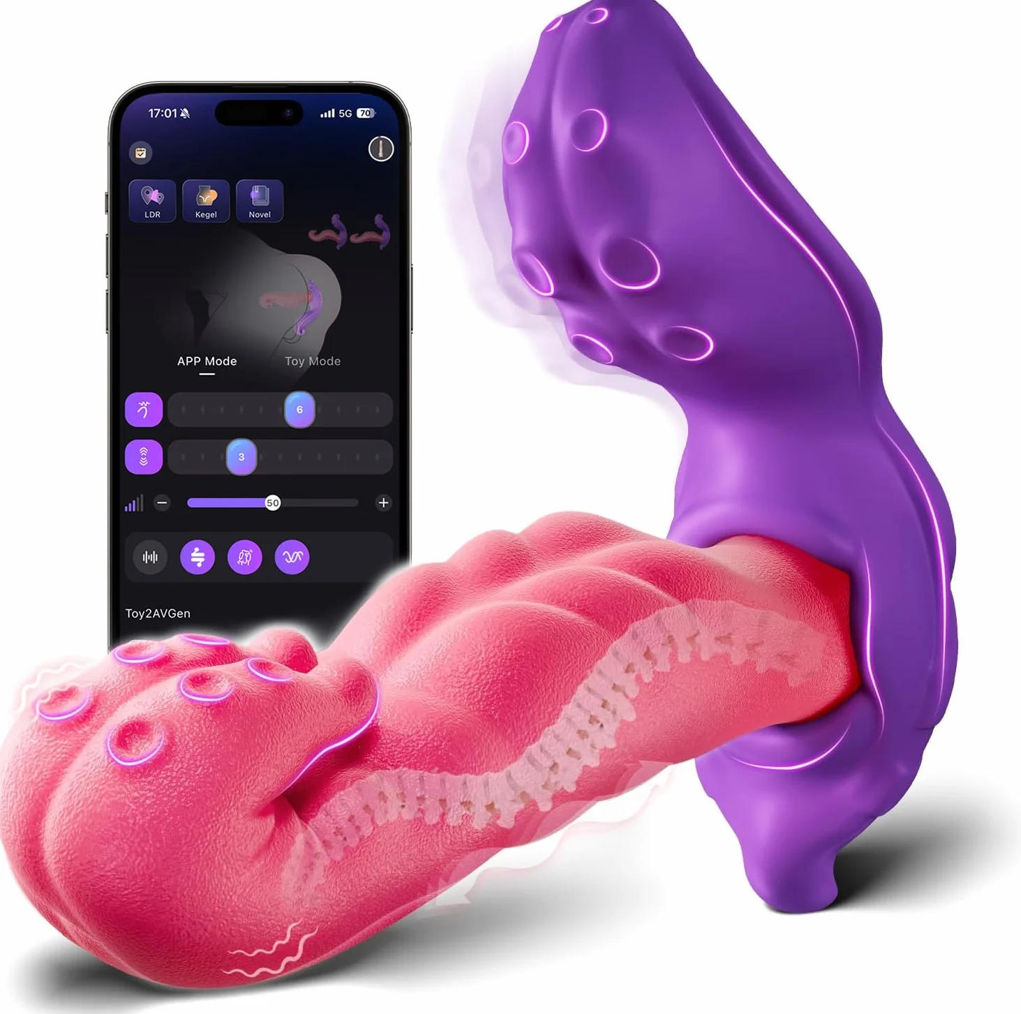 Vibratore per Masturbatore Uomo, Stimolazione Prostatica per Uomini con 5 Funzioni di Urto Peristaltico e 8 Vibrazioni, Plug Anale Dilatatore Donna, Vibratore Anale per Uomini e Coppie Sex Toys