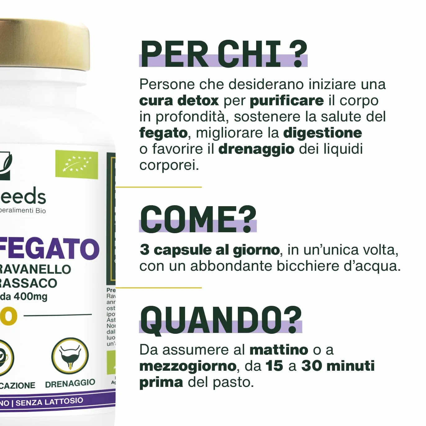 Detox Fegato BIO 90 capsule vegane Integratore Depurativo Carciofo Ravanello Nero Tarassaco
