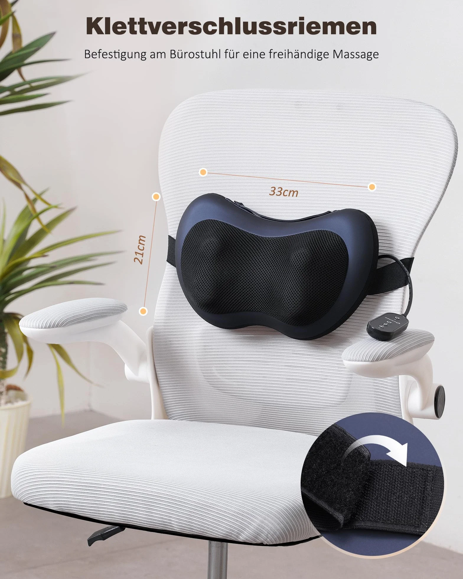 KNQZE Massaggiatore per collo con funzione di calore, massaggiatore Shiatsu con testine massaggianti rotanti 3D, cuscino massaggiante per collo, spalle e schiena, massaggiatore per la schiena, per