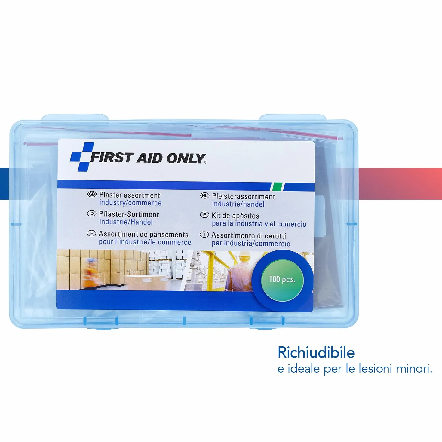 First Aid Only Cerotti Assortimento 100 Pezzi Industria/Commercio