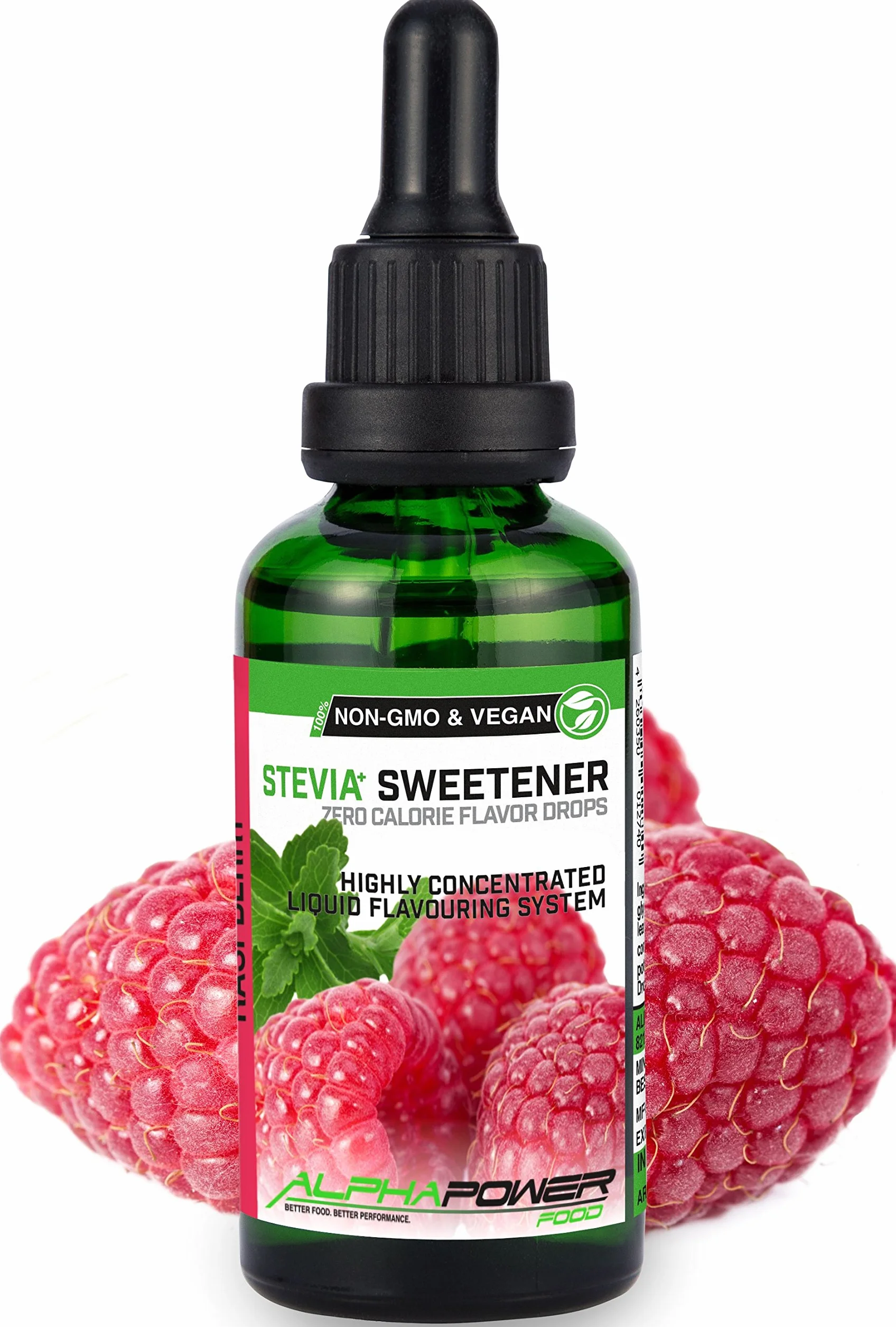 Stevia liquida 5x50ml Gocce aromatizzanti dolcificante lamponi succosi ananas mango ciliegia pesca