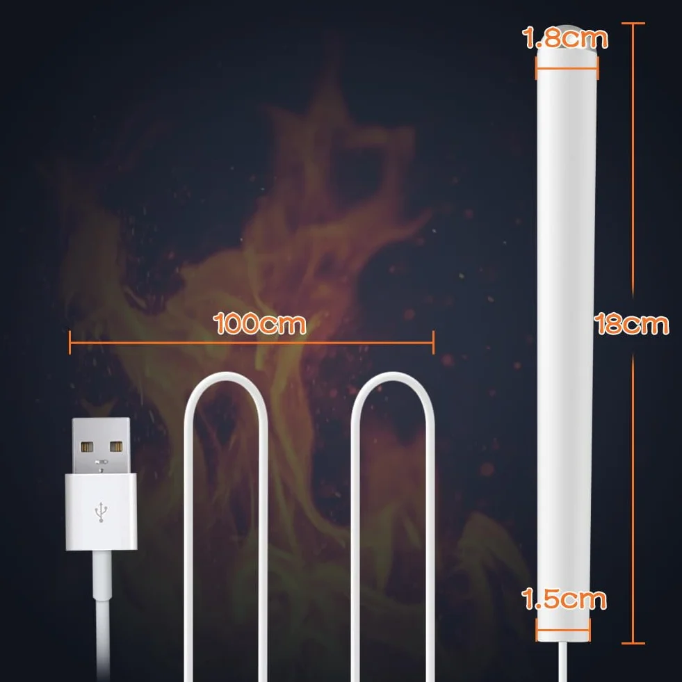SXOVO Asta Riscaldante per Sex Toy, Bastone Riscaldante per Masturbatore Uomo, Bastone Riscaldante USB a Temperatura Costante da 42°C, Accessori per Sex Toys Uomo (Bianco)