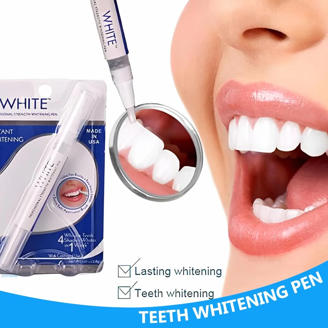 Penna Sbiancante Denti 2 Pezzi, Sbiancamento Rapido Efficace, Rimuove Macchie Dentali
