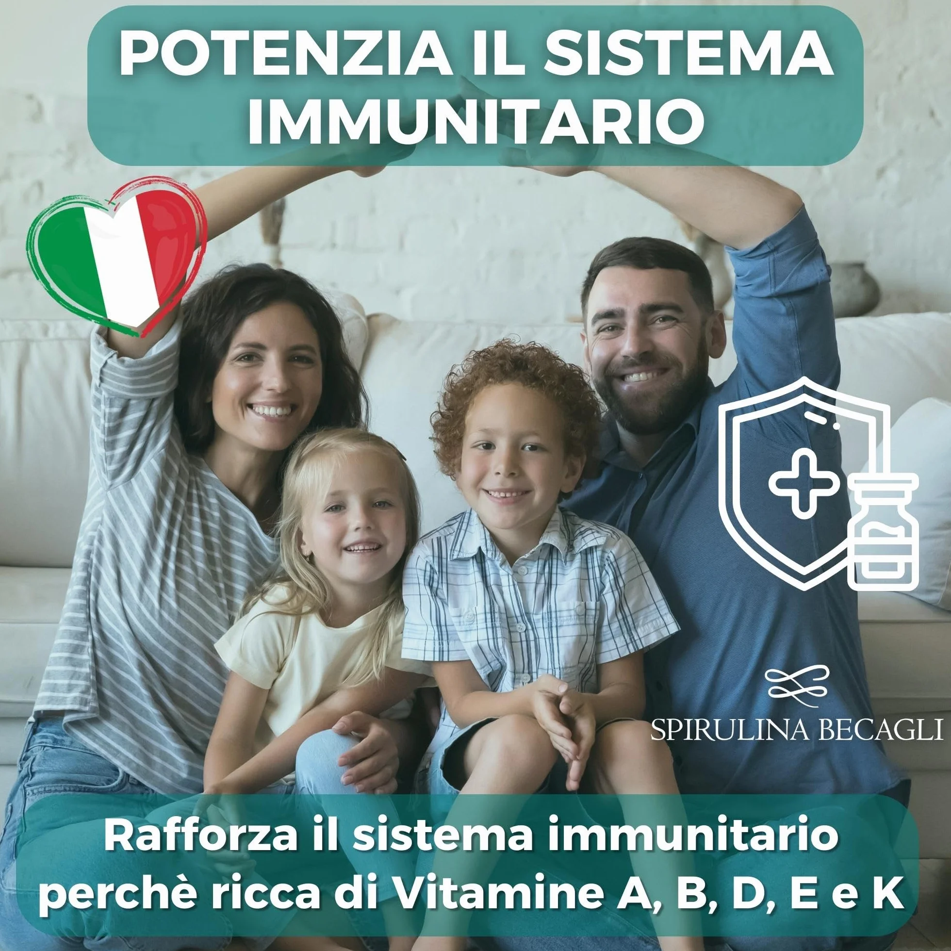 Spirulina Becagli Spirutab Compresse Integratore Alga Spirulina Made in Italy 180 Compresse