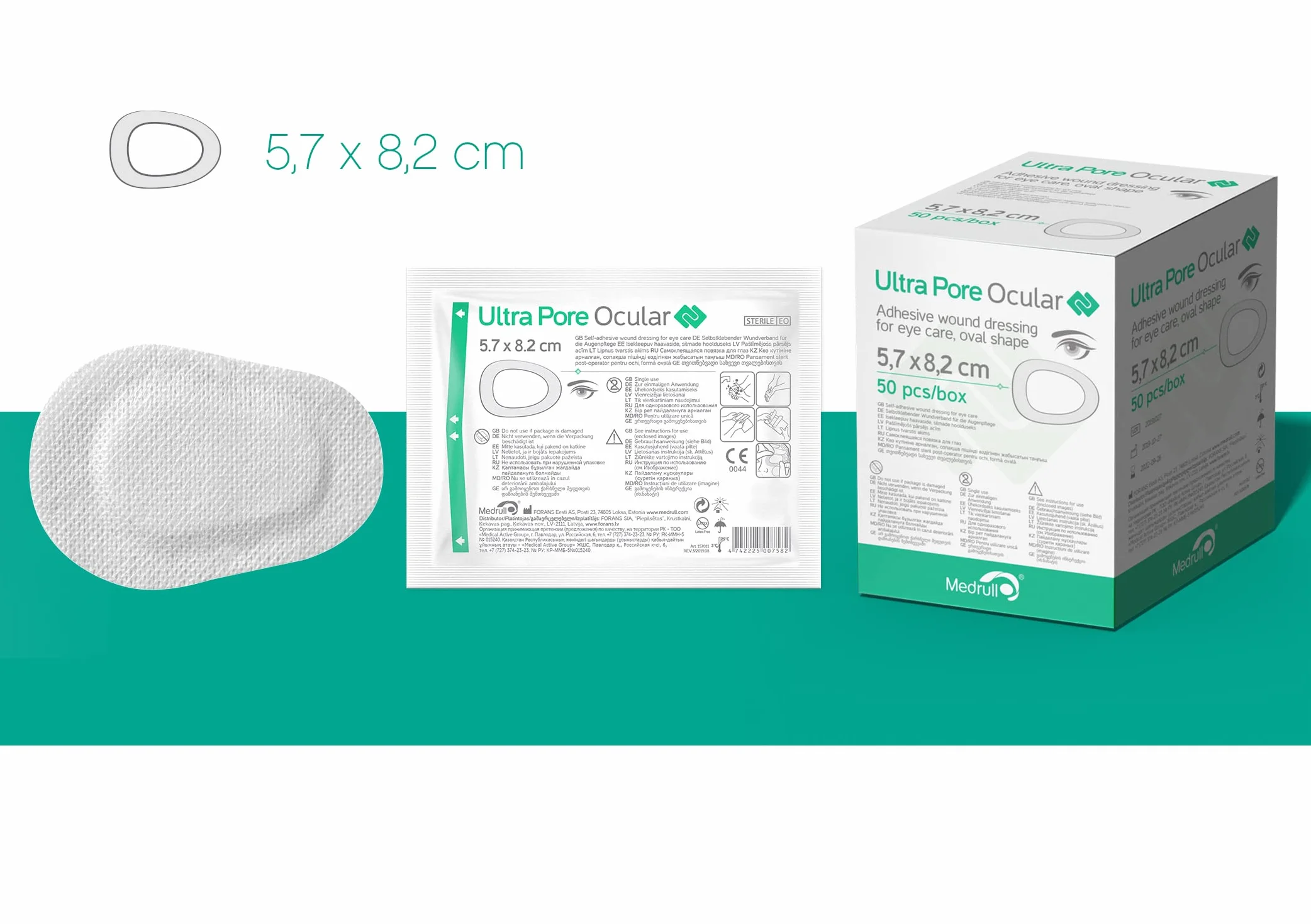 Medrull Cerotto Adesivo Per Medicazione Oculare Sterile 50 Pezzi 180 Gr