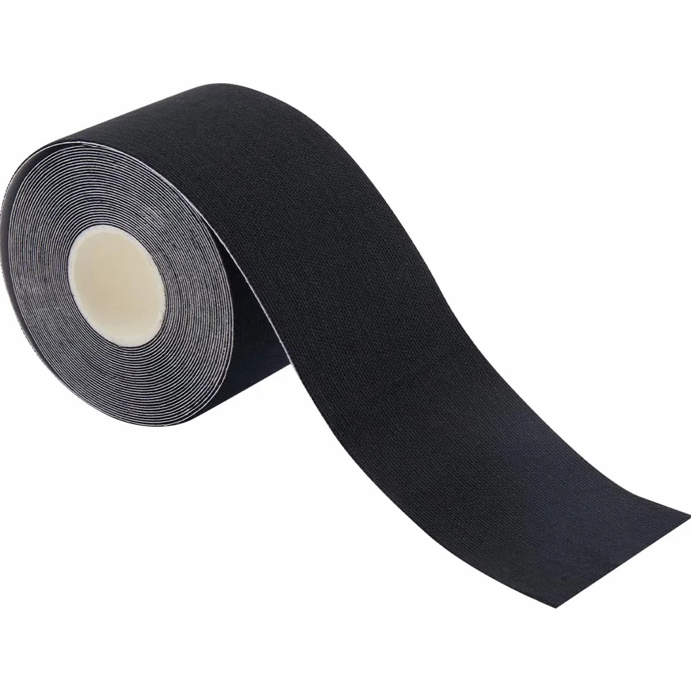 GORGECRAFT 10M X 5 cm Nastri Kinesiologici Sport Muscoli Esercizi Bendaggi per Il Corpo Bende in Cotone Bende per Seno Boob Lift Up Nastro Adesivo Bob per Seno Atletico Gomito Ginocchia Supporto Nero