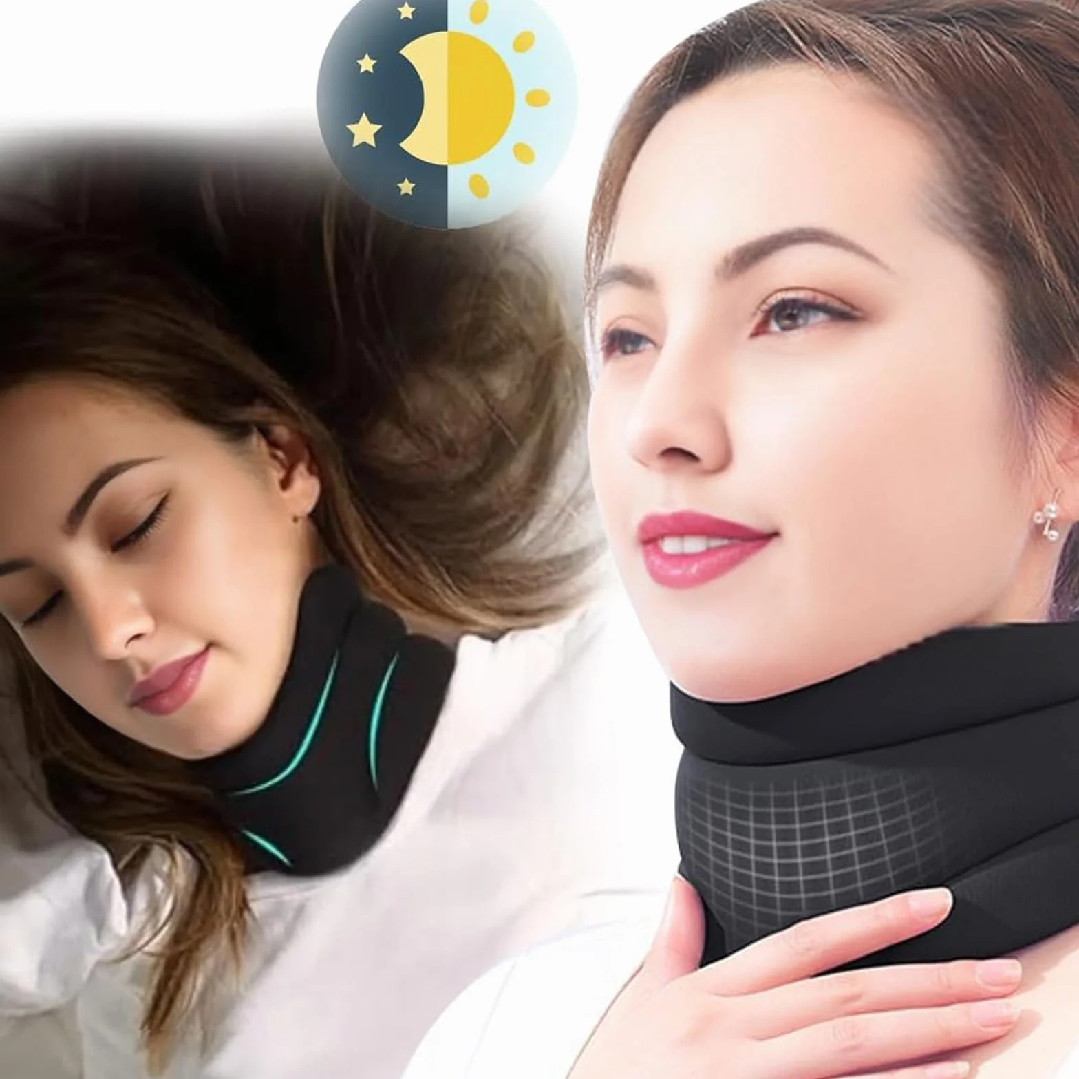 Collare Cervicale Morbido,Collare Per Cervicale Regolabile,Cervicale Collo Rimedi,Per Alleviare il Dolore e la Pressione Sul Collo,L,Adatto per Collo Circa 40 cm,Uomini-Donne,Per Lavorare,Dormire