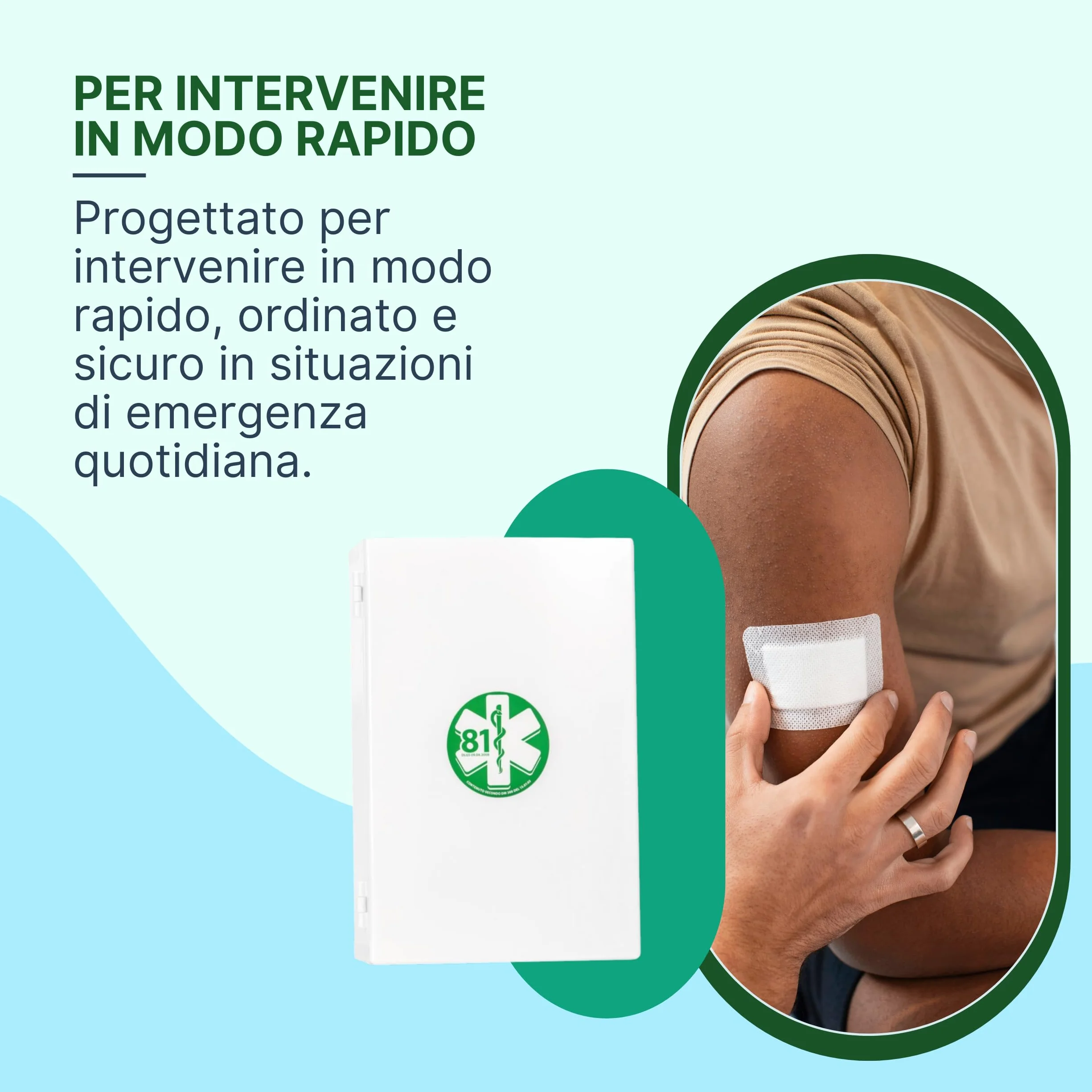 REMEDIA ONE Cassetta Pronto Soccorso Aziendale 3 Ante 2 Ripiani Chiusura a Scatto Bianco