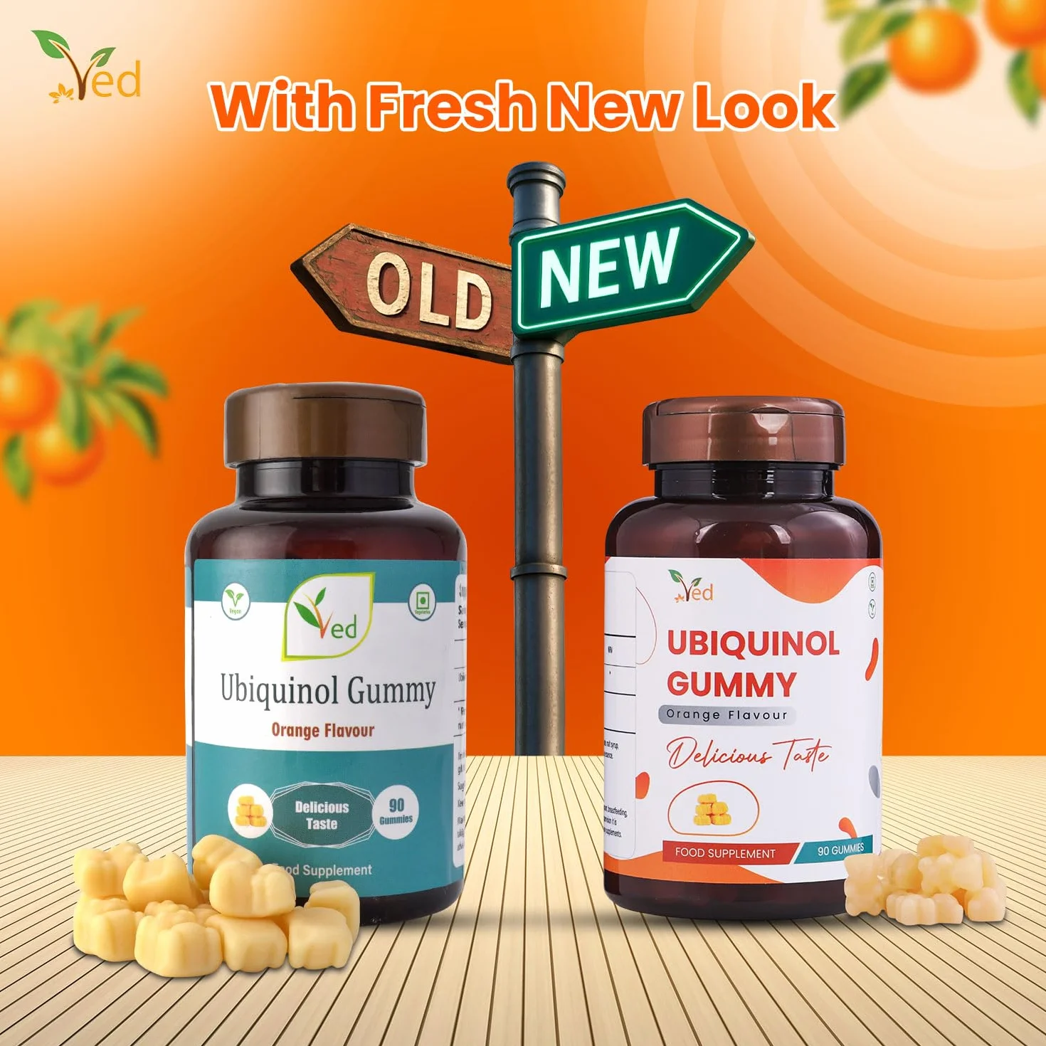 Ved Gommoso all'ubichinolo | Forma attiva coq10 | Elevato assorbimento/bioattività potenziata | 150 mg, 90 gommosi